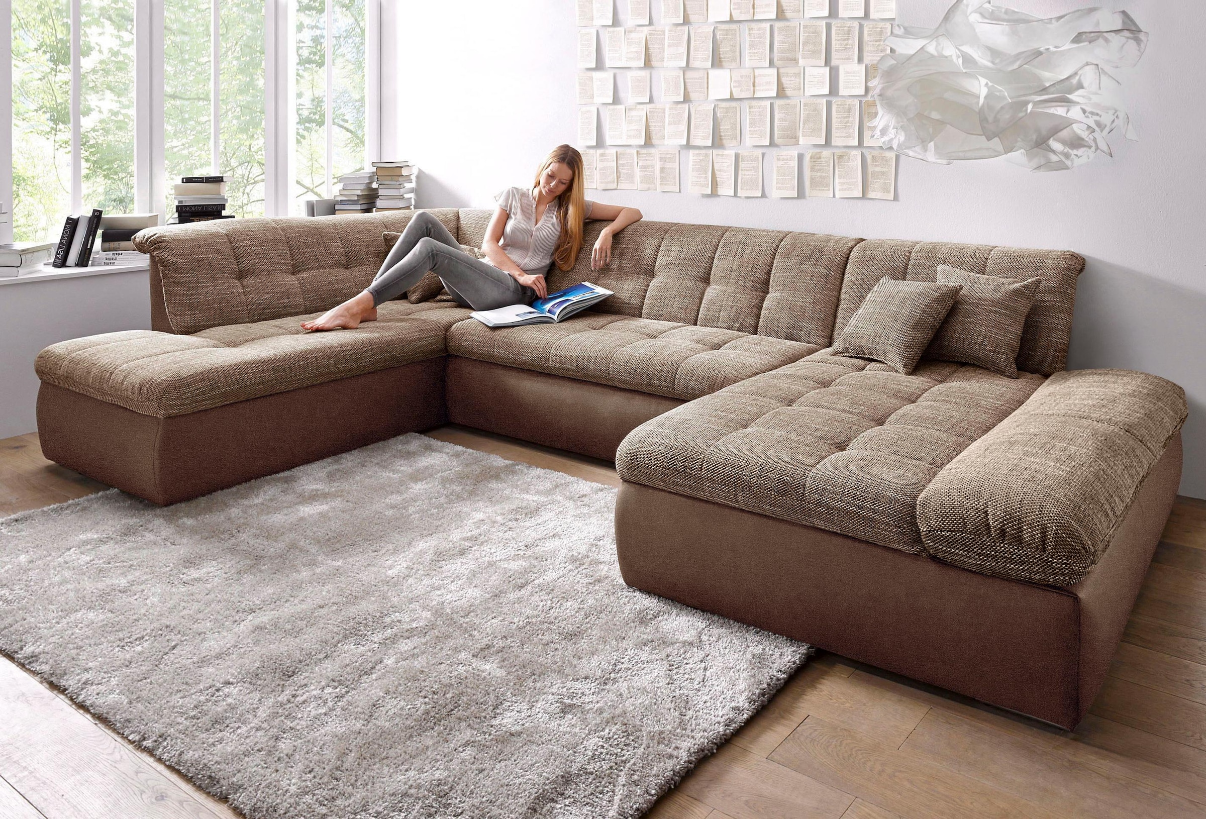Jockenhöfer Gruppe Big-Sofa »Trento«, mit Wellenfederung, Sitzkomfort und mehrfach  verstellbare Kopfstützen auf Raten bestellen | Big Sofas