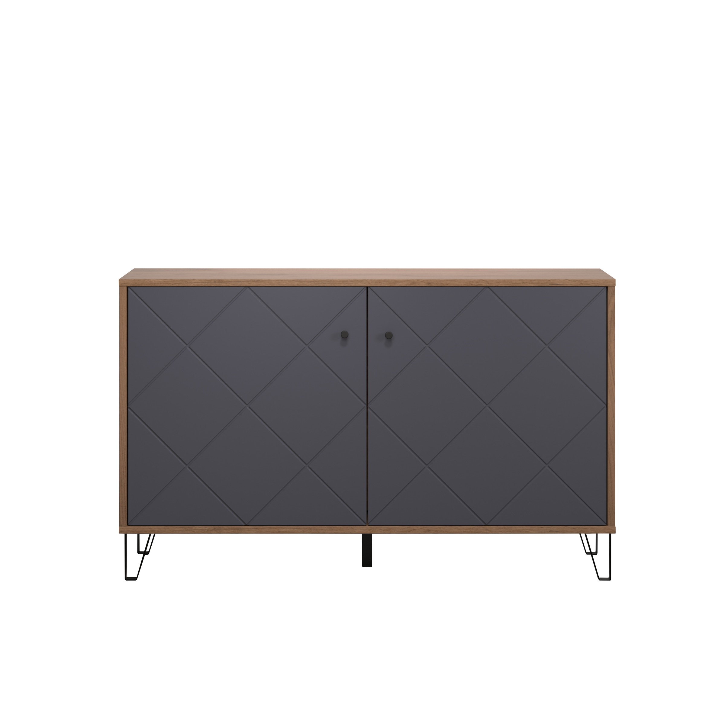 Places of Style Sideboard »Molveno«, (1 St.), außergewöhnliches Design mit strukturierten Fronten, Soft-Close
