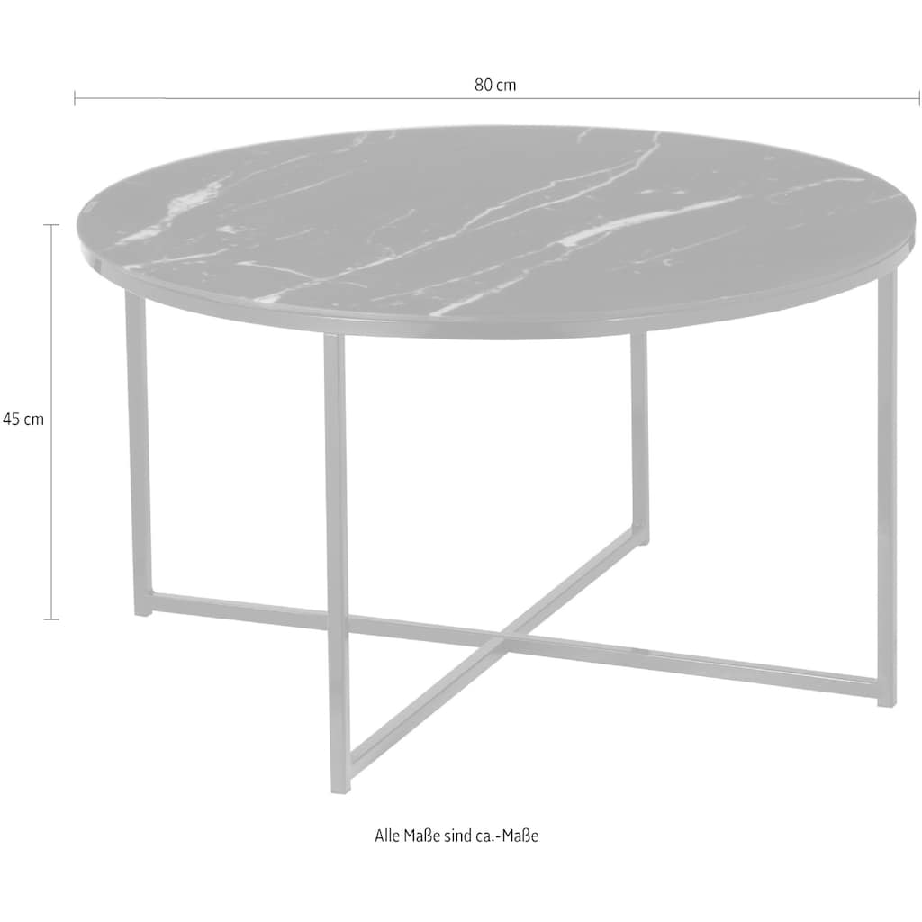 SalesFever Couchtisch, Tischplatte in Marmoroptik