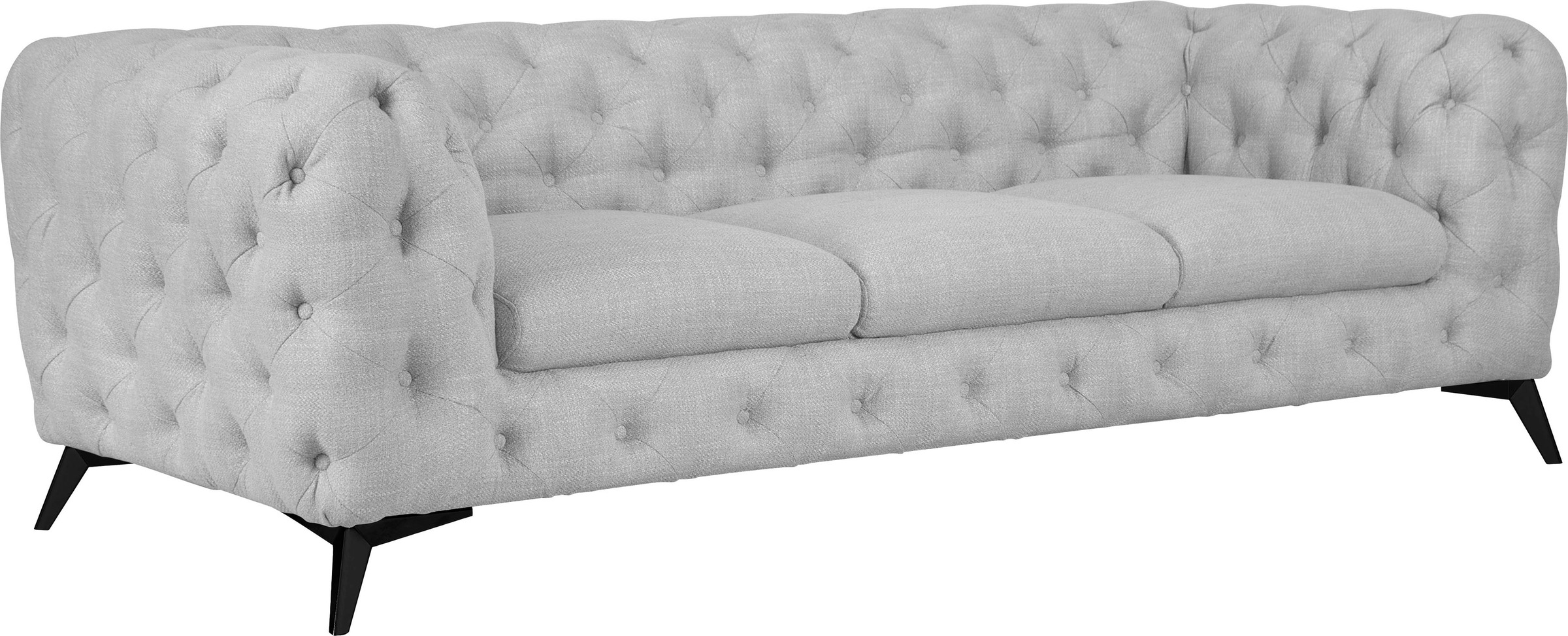 Leonique Chesterfield-Sofa »Glynis«, aufwändige Knopfheftung, moderne Chesterfield Optik, Fußfarbe wählbar