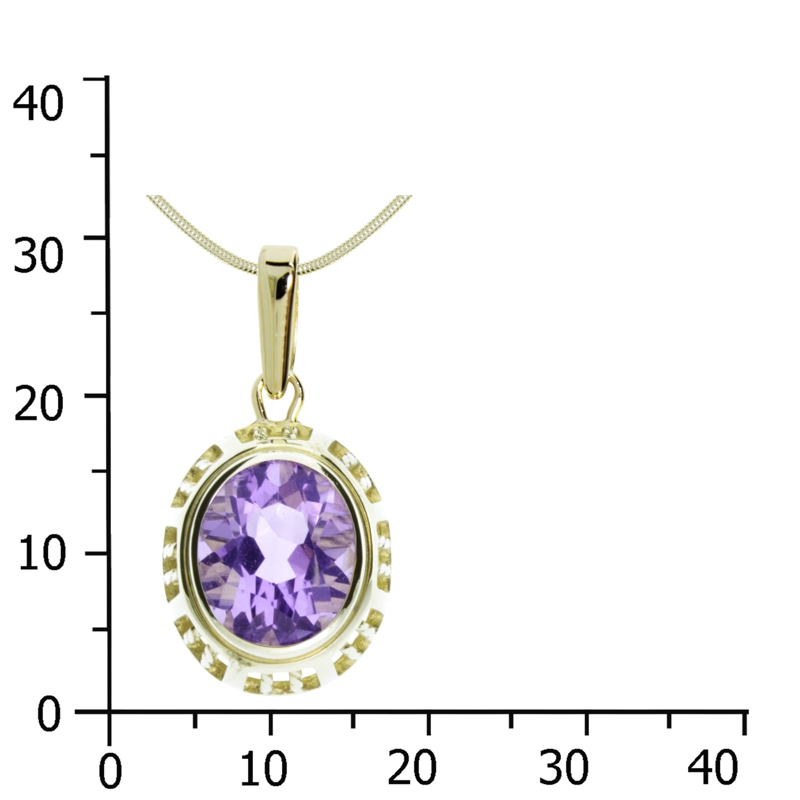OSTSEE-SCHMUCK Kette und Anhänger Set »- Erna - Gold 333/000 - Amethyst«