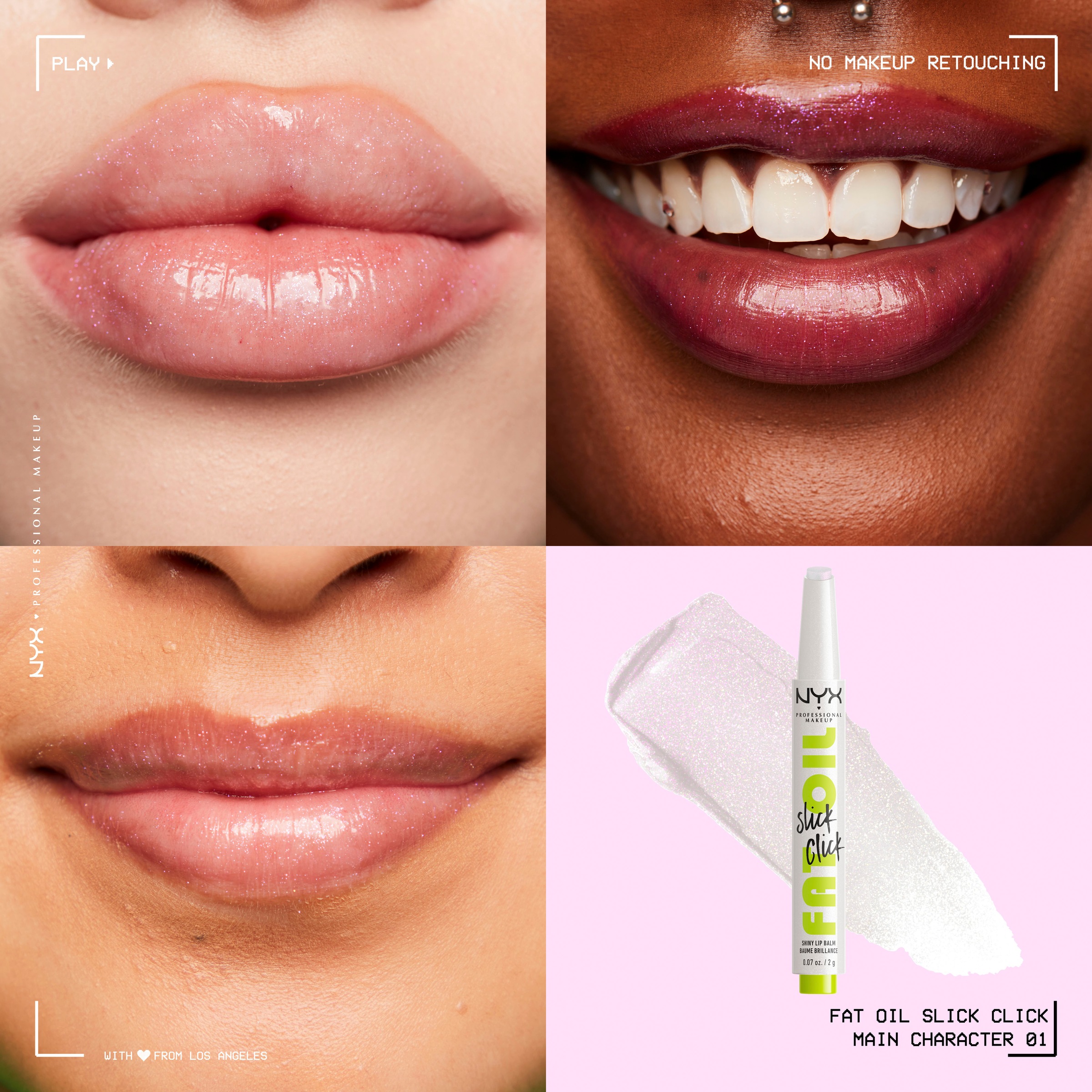 NYX Lippenstift »NYX Professional Makeup Fat Oil Slick Click Main Character«, mit natürlichen Inhaltstoffen