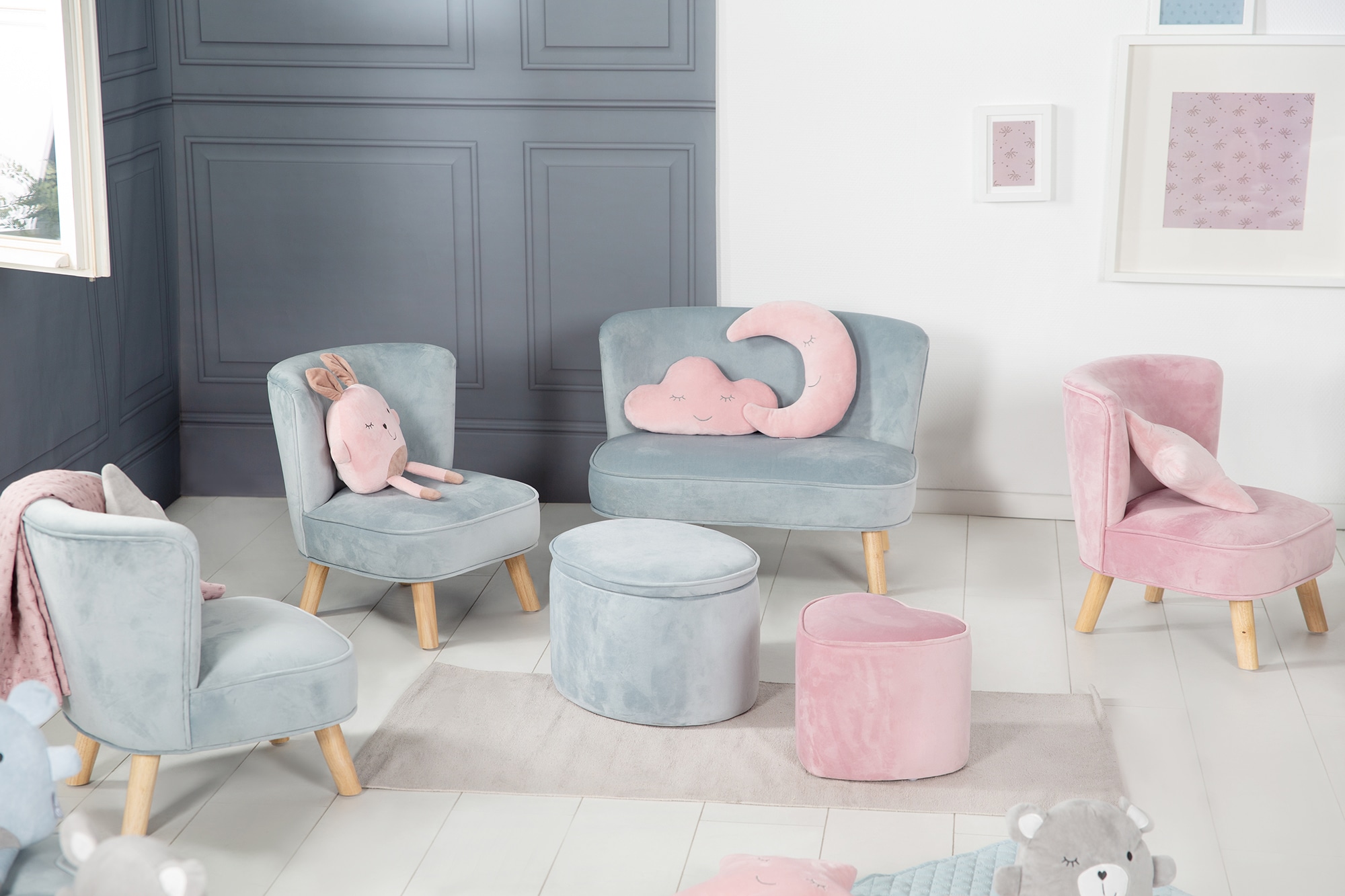 roba® Kindersofa »Lil Sofa«, mit Holzfüßen bei ♕