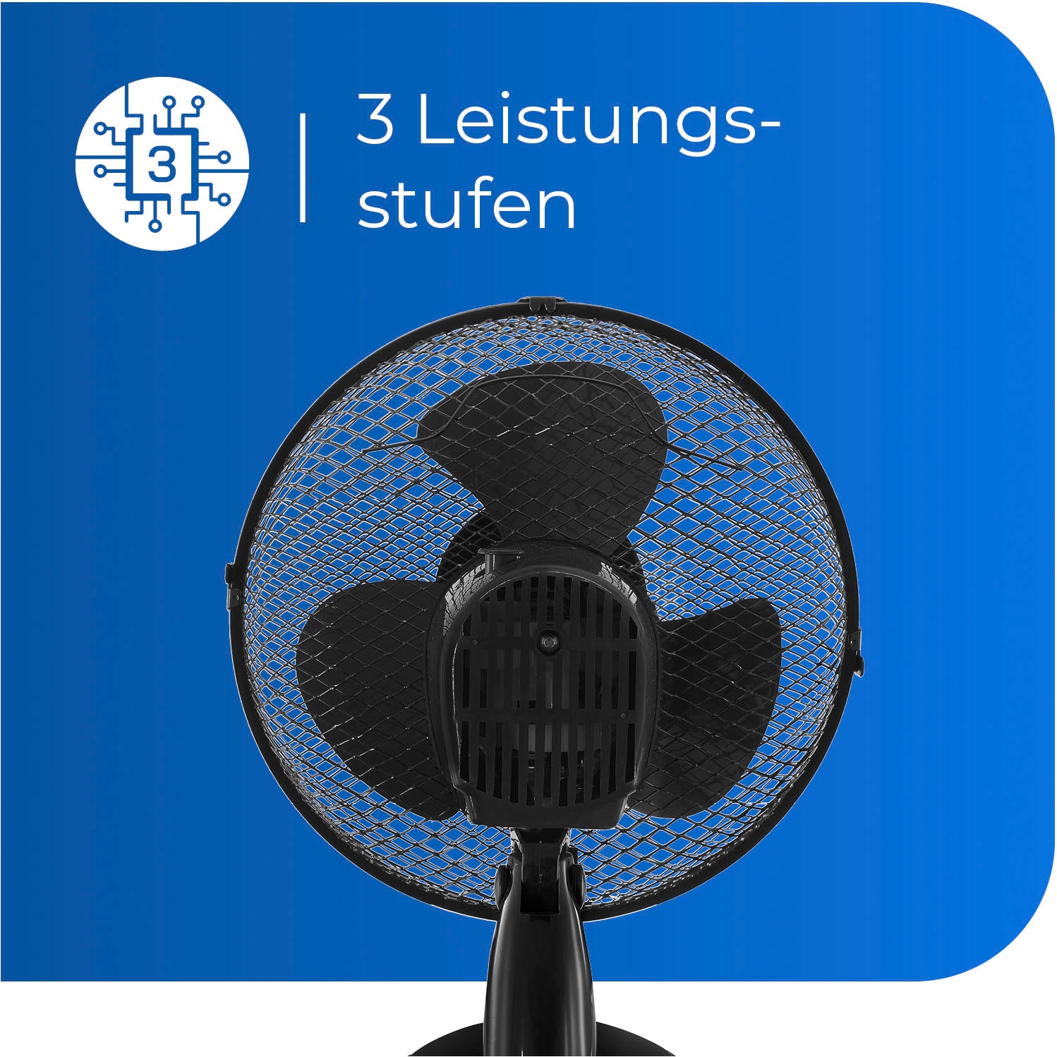 exquisit Tischventilator »VT 33057 sw«, Ø 23 cm, inkl. Oszillation & 30 W Leistung