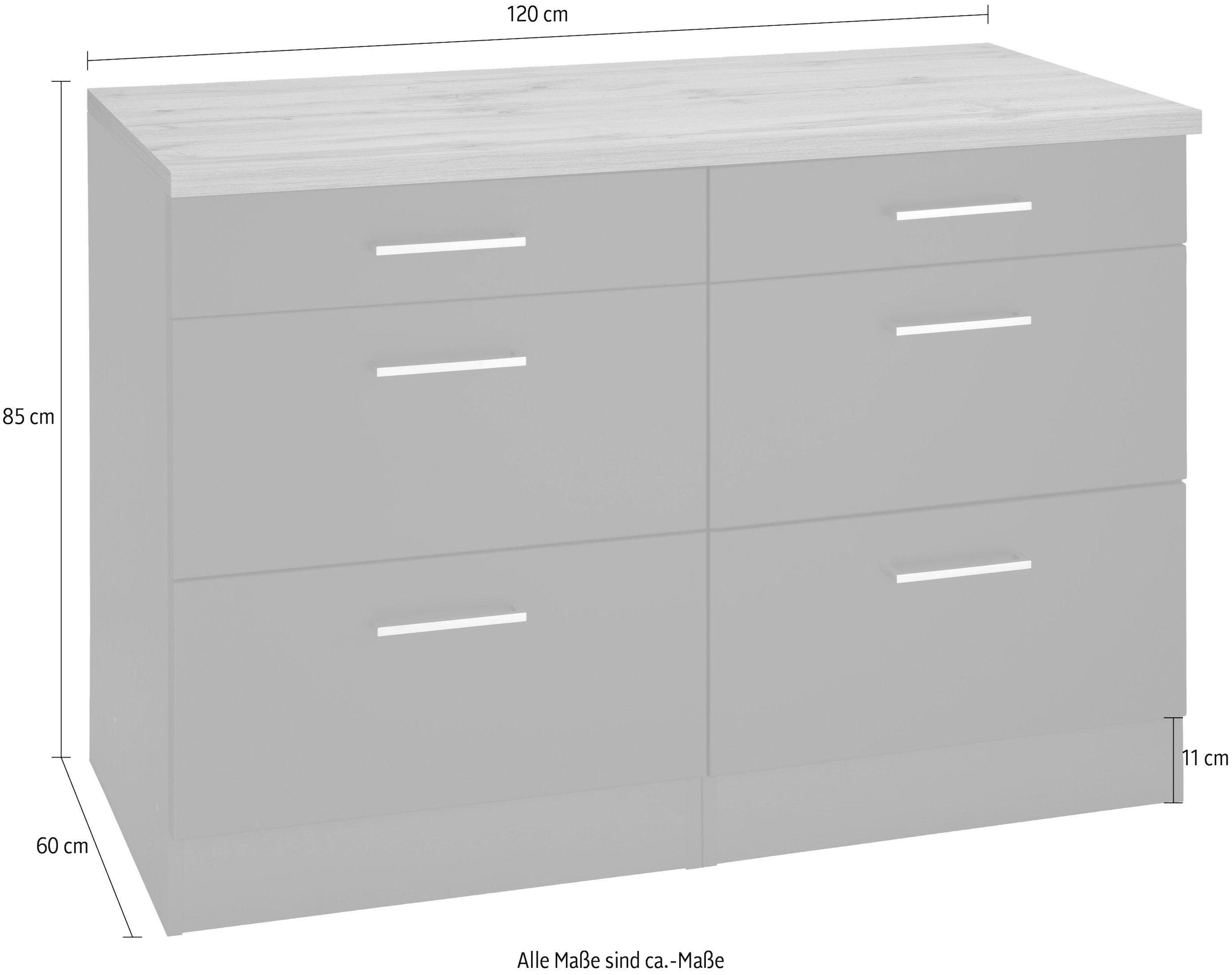 KOCHSTATION Unterschrank »KS-Kehl« Breite 120 cm