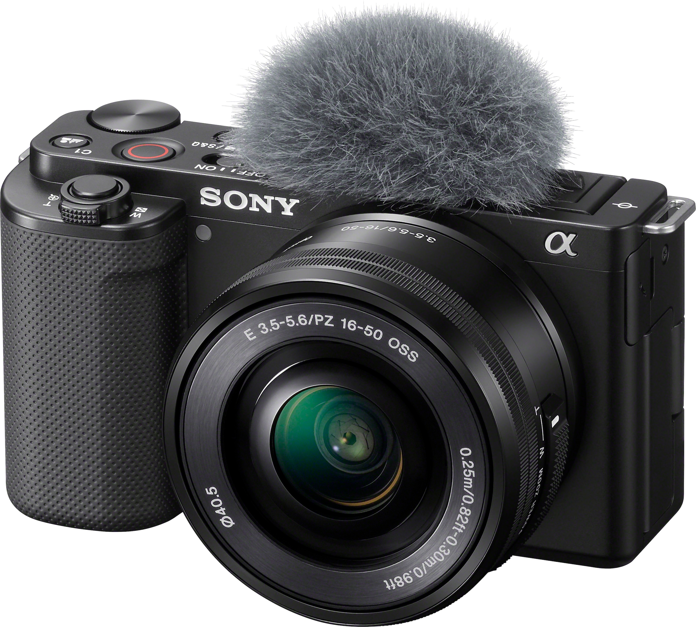 - E (WiFi), schwenkbarem 24,2 - MP, bei Vlog-Kamera Sony Systemkamera Bluetooth-WLAN Display OSS 50 (SELP1650), SEL16-50 16 mit F3.5 Objektiv mm PZ inkl. 5.6 »ZV-E10L«,