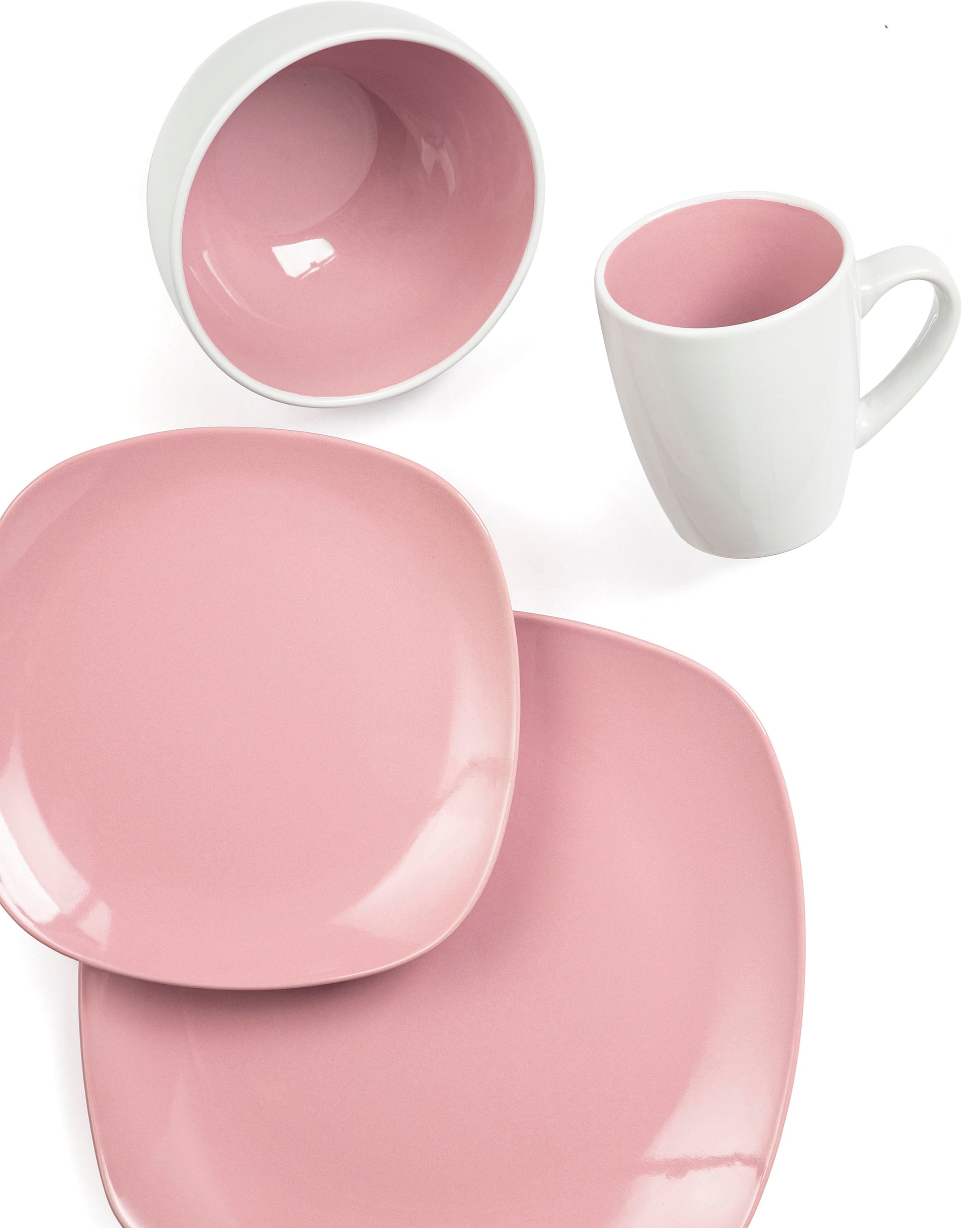 Retsch Arzberg »Geschirr-Set, Service NOVA SQUARE« Bicolor-Look, 16 Teile, für 4 Personen