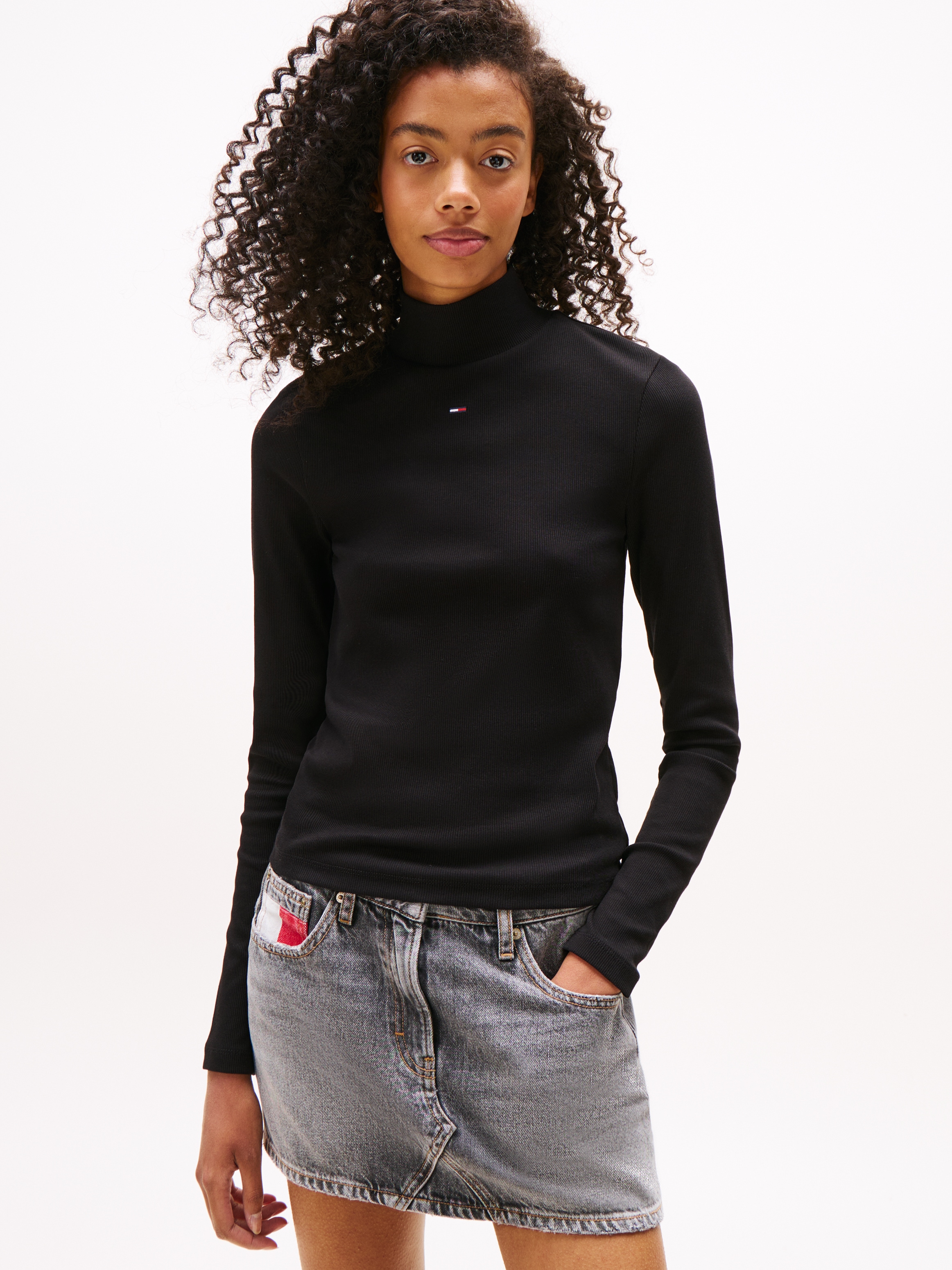 Tommy Jeans Langarmshirt »TJW ESSENTIAL MOCK NECK«, mit Stehkragen