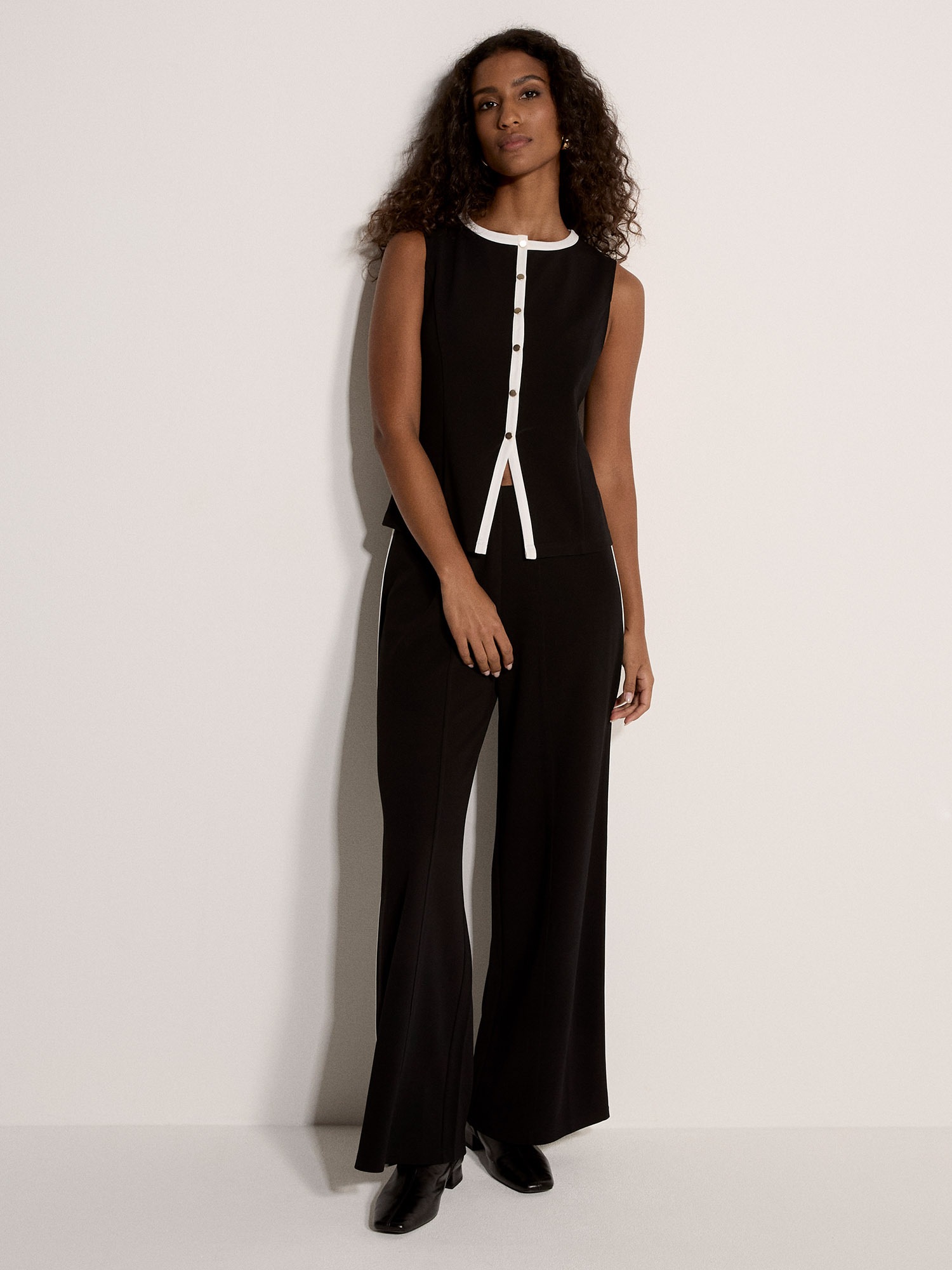 Apricot Jerseyhose »Hose«  mit weitem Bein und Streifen