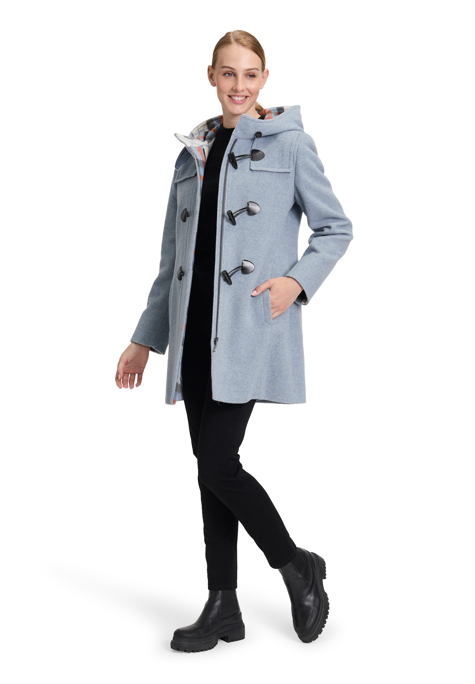 Gil Bret Wolljacke »Dufflecoat mit Kapuze«