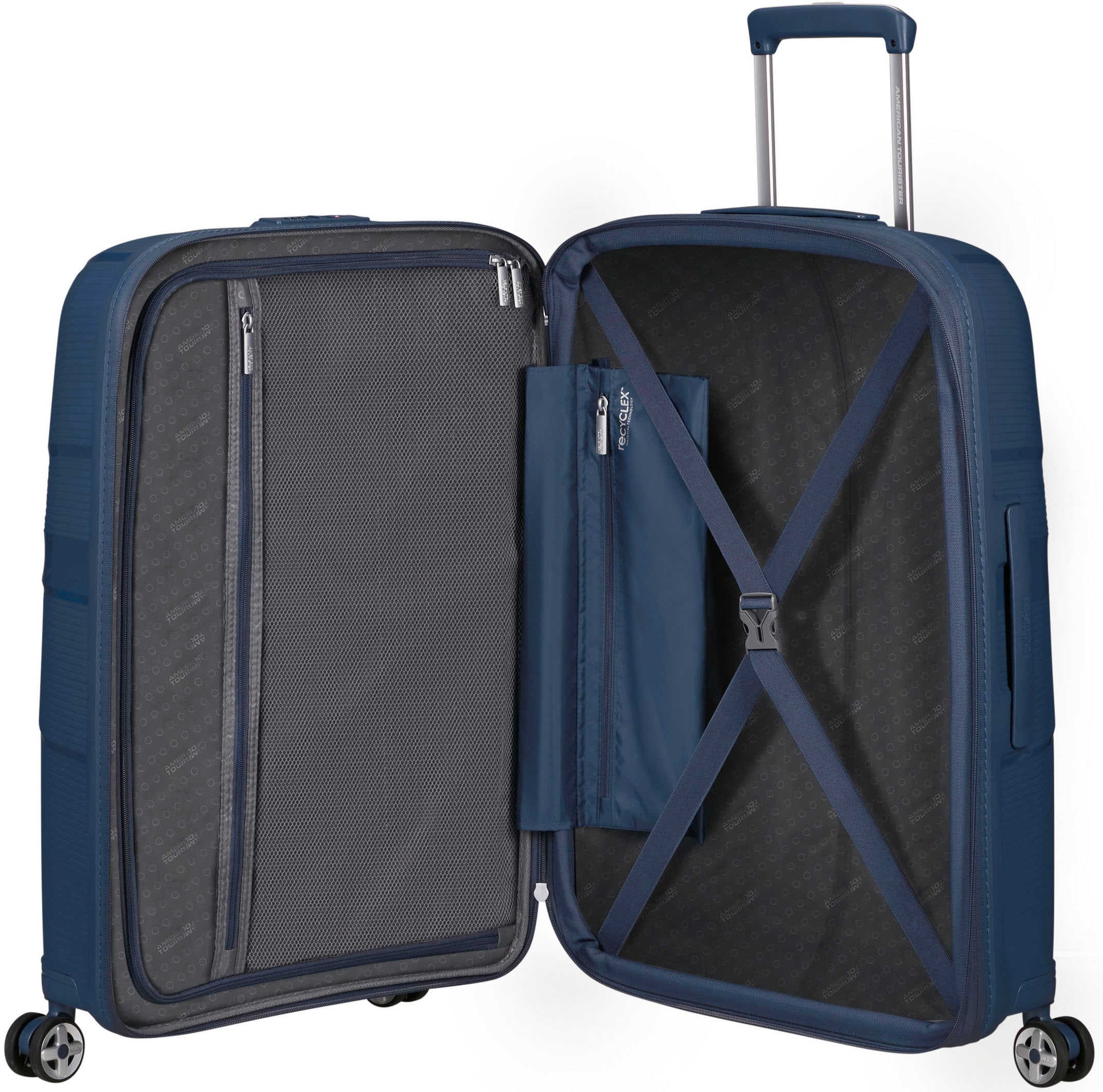 American Tourister® Hartschalen-Trolley »STARVIBE, in verschiedenen Farben und Größen«, 4 Rollen, Handgepäck-Koffer Reisegepäck Koffer TSA-Zahlenschloss