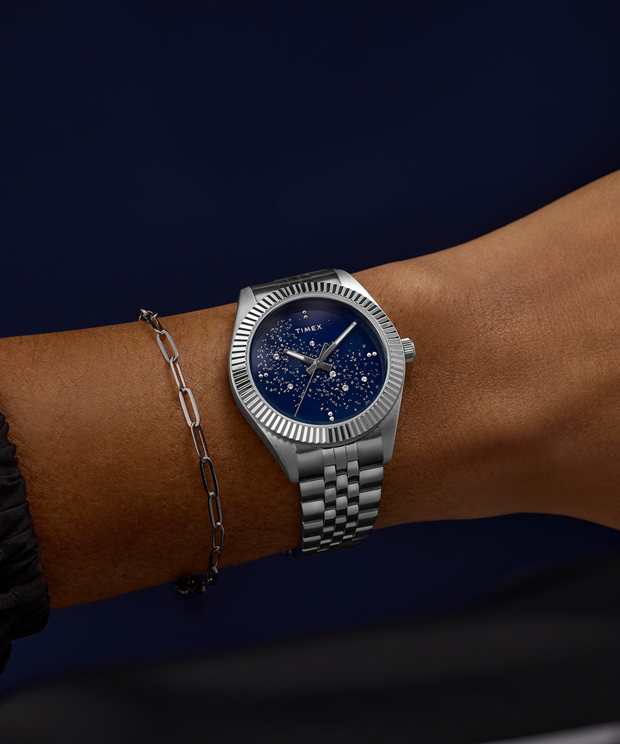 Timex Quarzuhr »LEGACY« Armbanduhr, Damenuhr, Edelstahlarmband, Leuchtzeiger