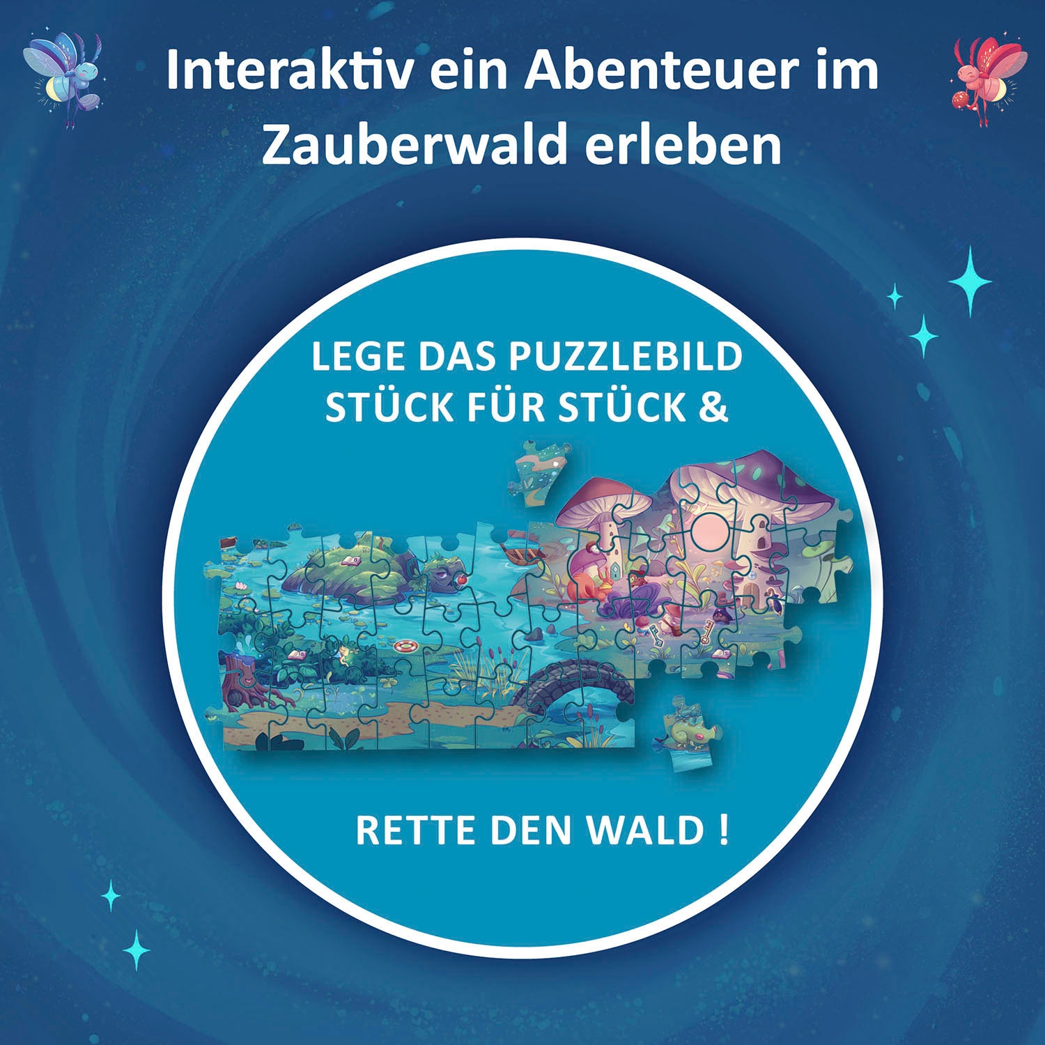 Kosmos Puzzle »Adventure Puzzle, Das Licht im Zauberwald«, Made in Germany
