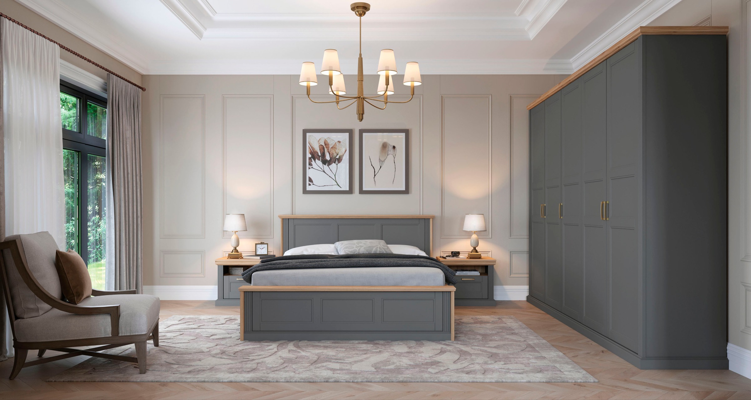Home affaire Nachtkonsole »Tara, im klassischen Landhausstil, FSC-zertifiziert«, (1 offenes Fach und 1 Schublade mit Metallgriff, Soft-Close-Funktion), lackiert mit wasserbasiertem UV-Lack, 62x43x52cm (BxHxT)