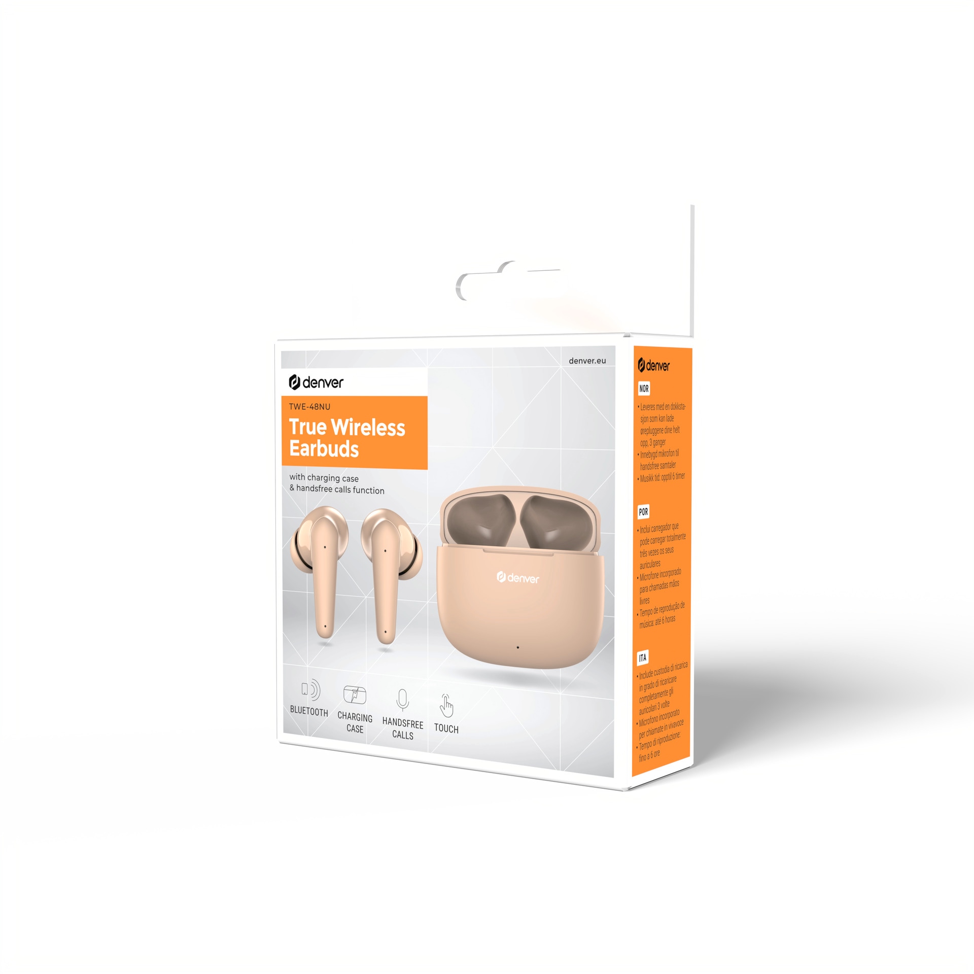 Denver wireless In-Ear-Kopfhörer »Denver TWE-48 True Wireless Stereo Bluetooth Earphones«, AVRCP Bluetooth, Freisprechfunktion