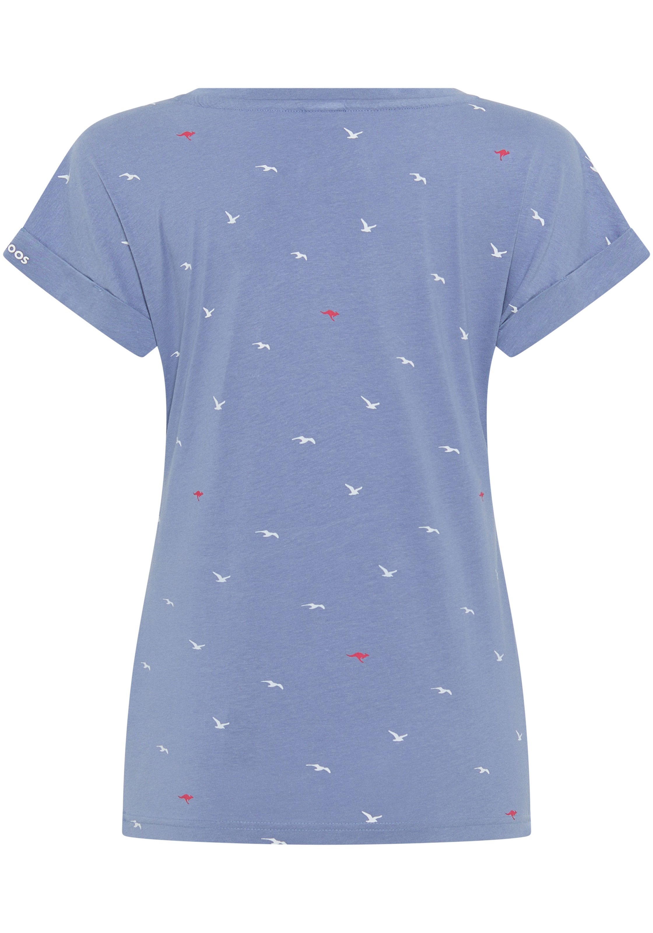 KangaROOS Print-Shirt, kurzärmelig, figurumspielend, mit Print, mit Rundhalsausschnitt