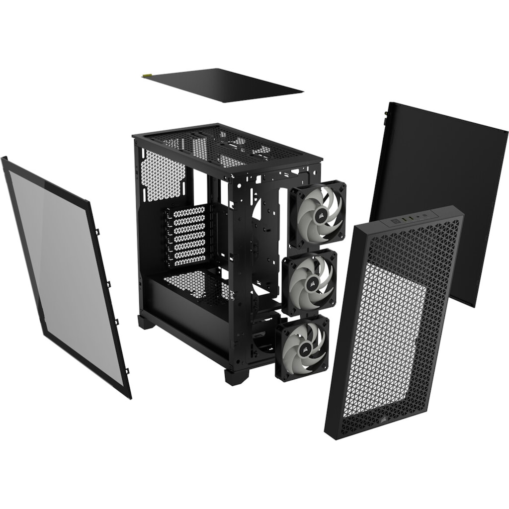 Corsair PC-Gehäuse »3000D RGB Airflow Tempered Glass Mid-Tower, Black«