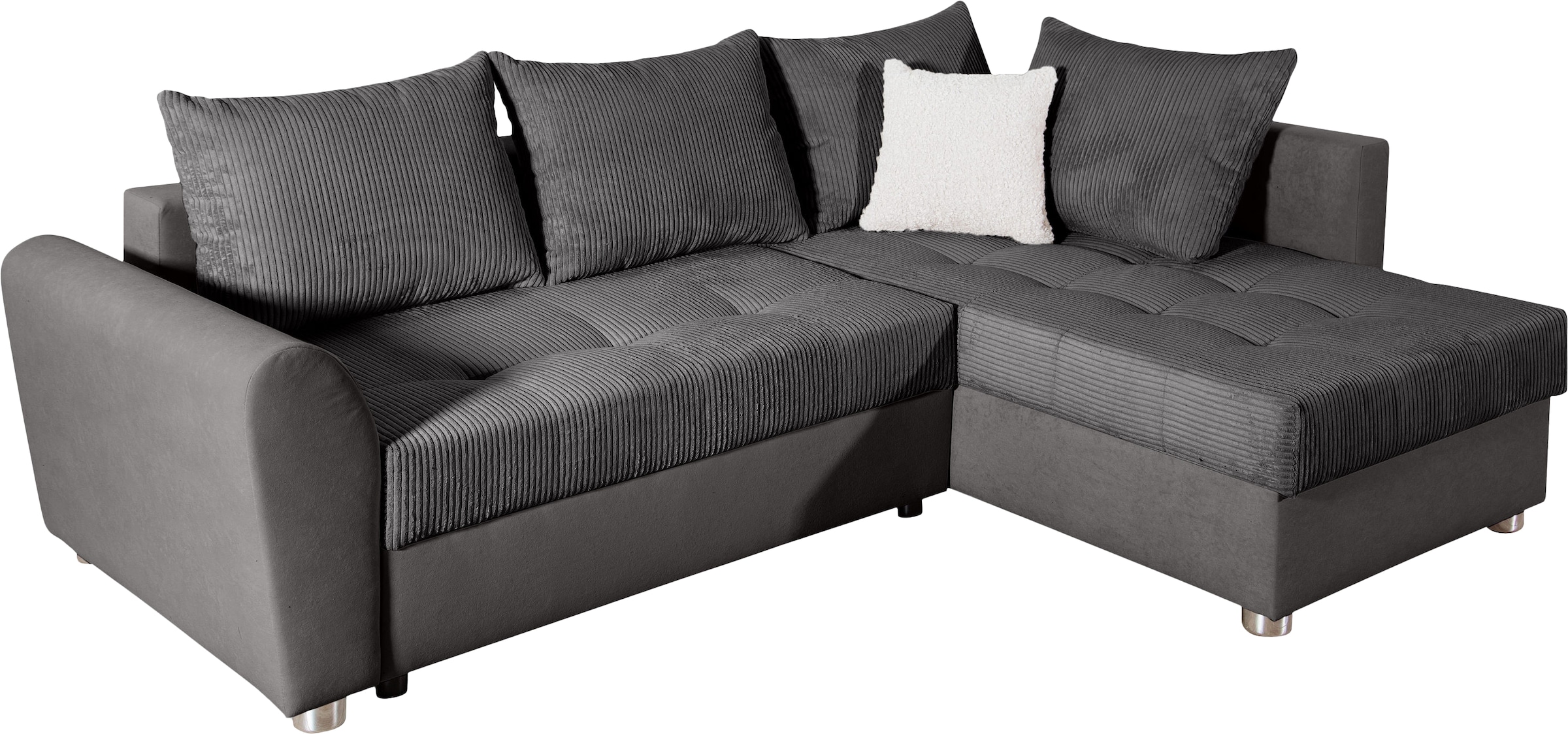 COLLECTION AB Ecksofa »Jana L-Form«, inkl. Bettfunktion,Bettkasten und Bonnelfederkern