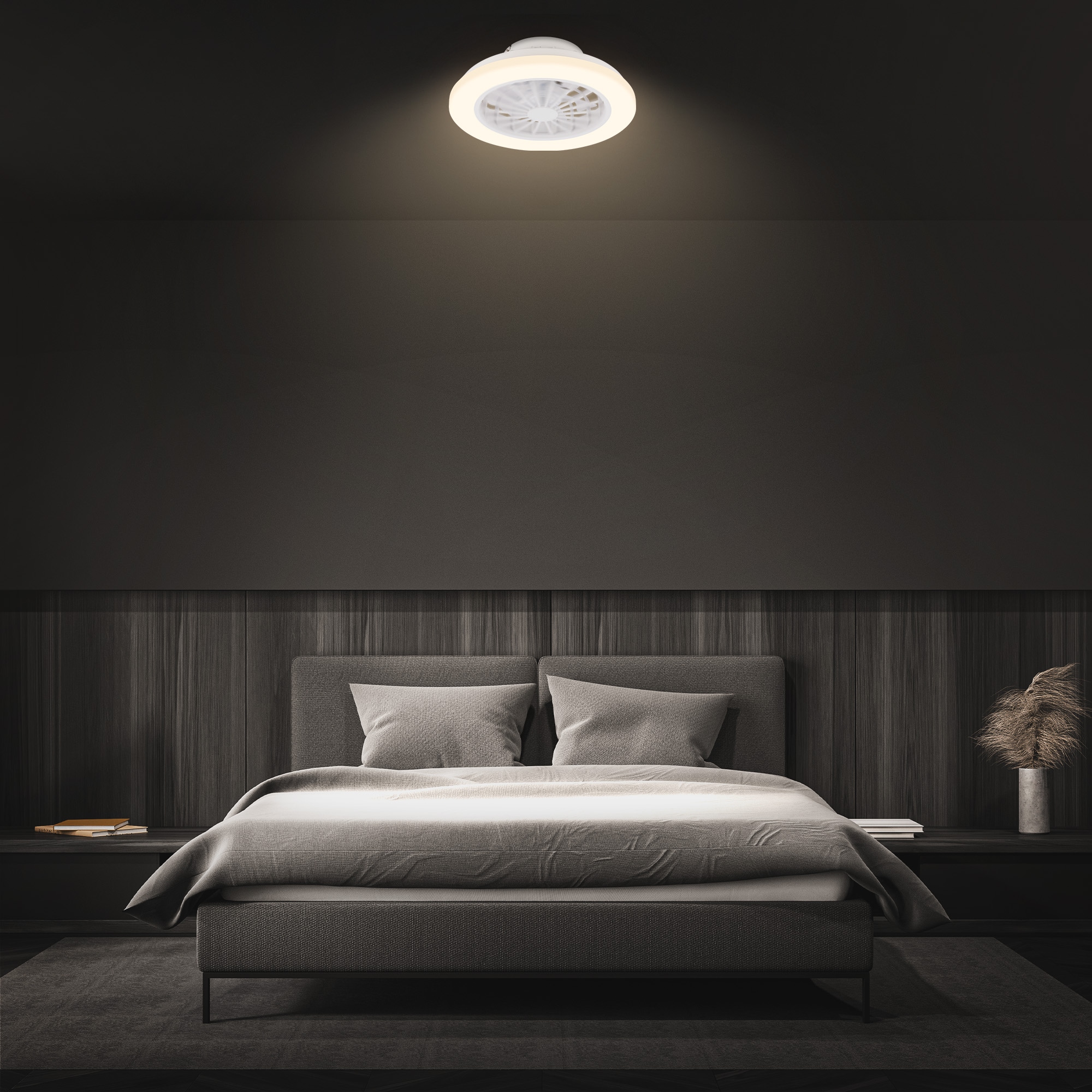 Briloner Leuchten LED Deckenleuchte »PAFO« LED-Board 1 Stk. warmweiß - kaltweiß 38 x 14 cm (DxH), Schlafzimmer, Wohnzimmer, Esszimmer, Flur, Küche