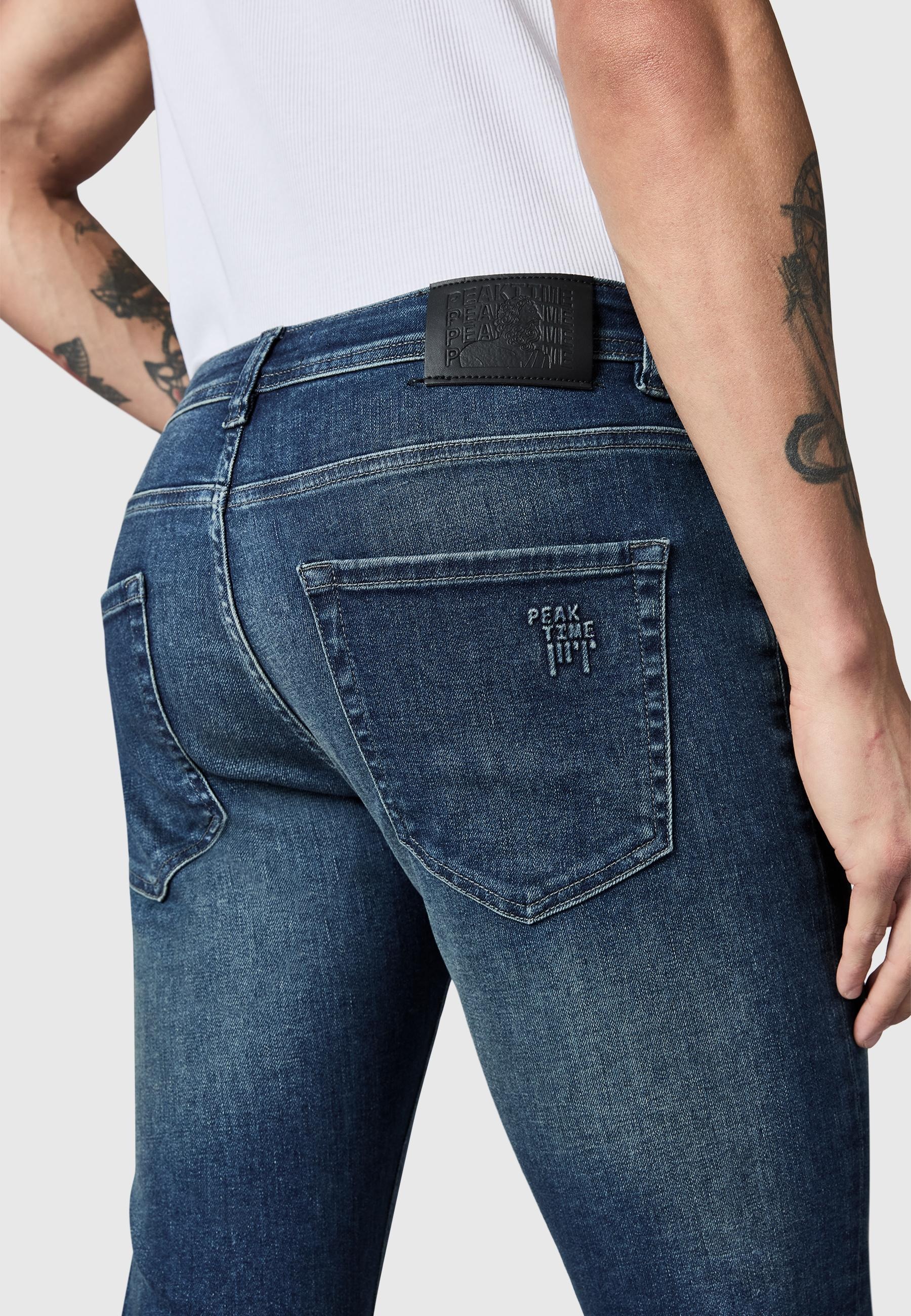 PEAK TIME Slim-fit-Jeans »Slim-fit-Jeans München« Herren Jeans mit Destroyed-Optik