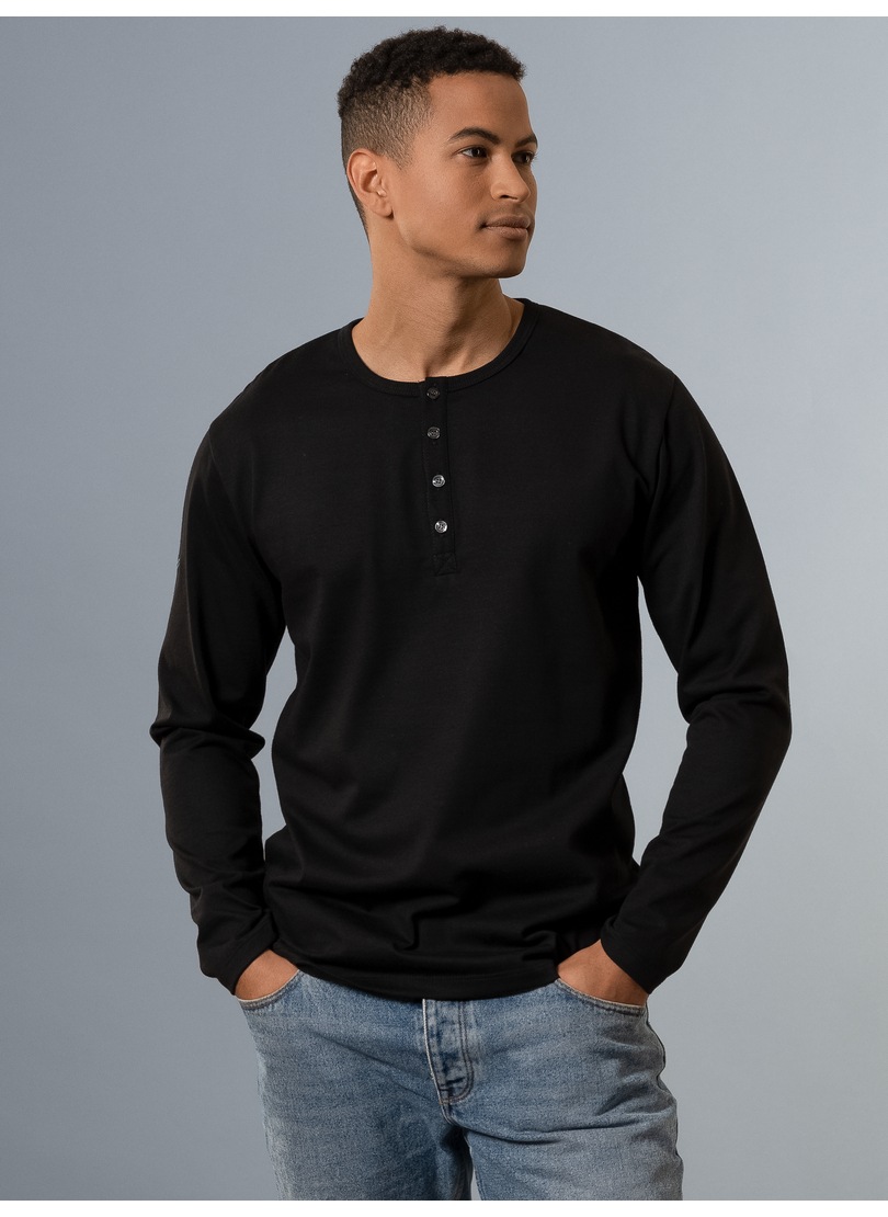 Trigema Longsleeve »TRIGEMA Langarmshirt mit Knopfleiste«, (1 tlg.)