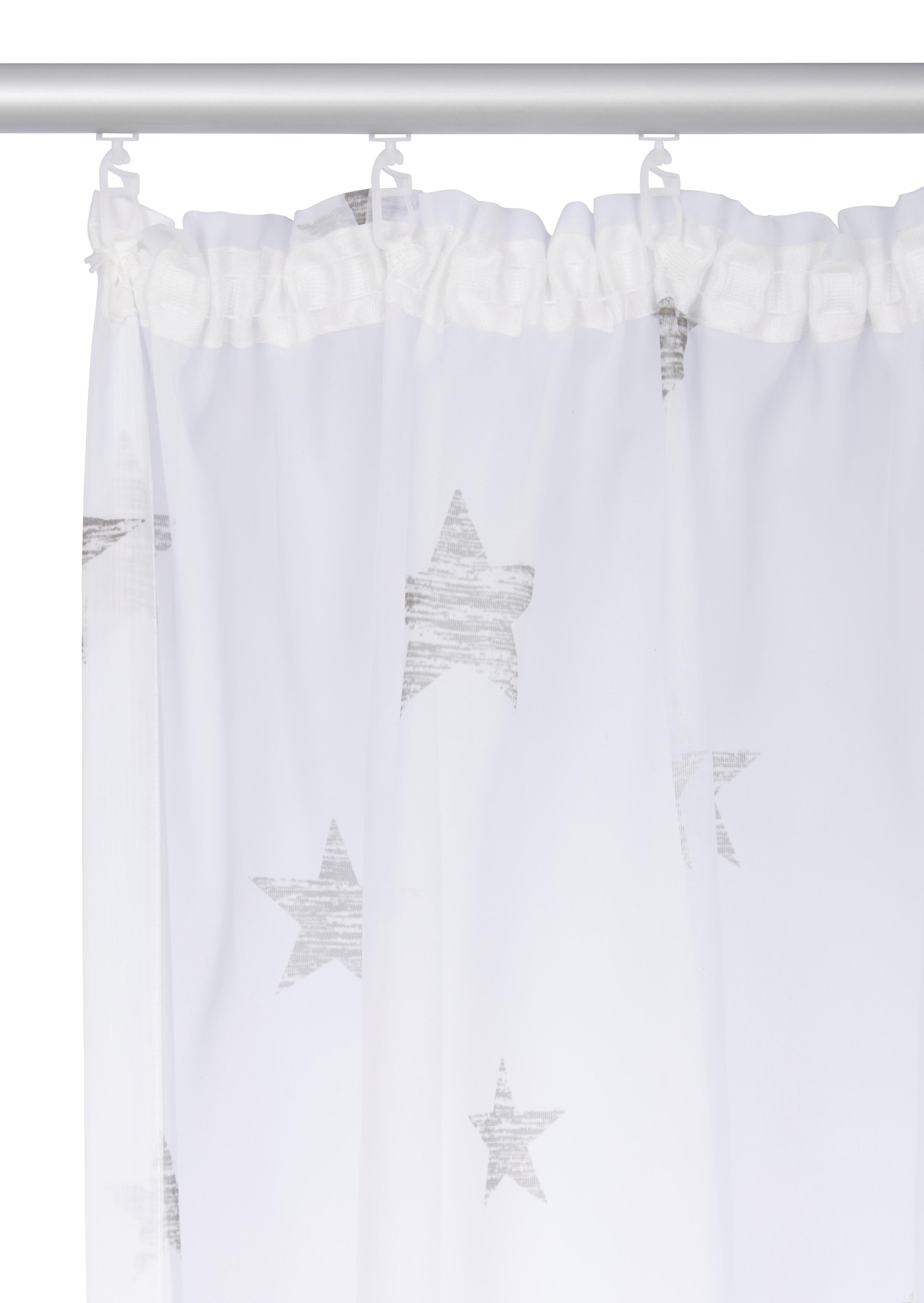 Gardine kaufen home (1 Voile, »Stern«, Polyester St.), Transparent, online my