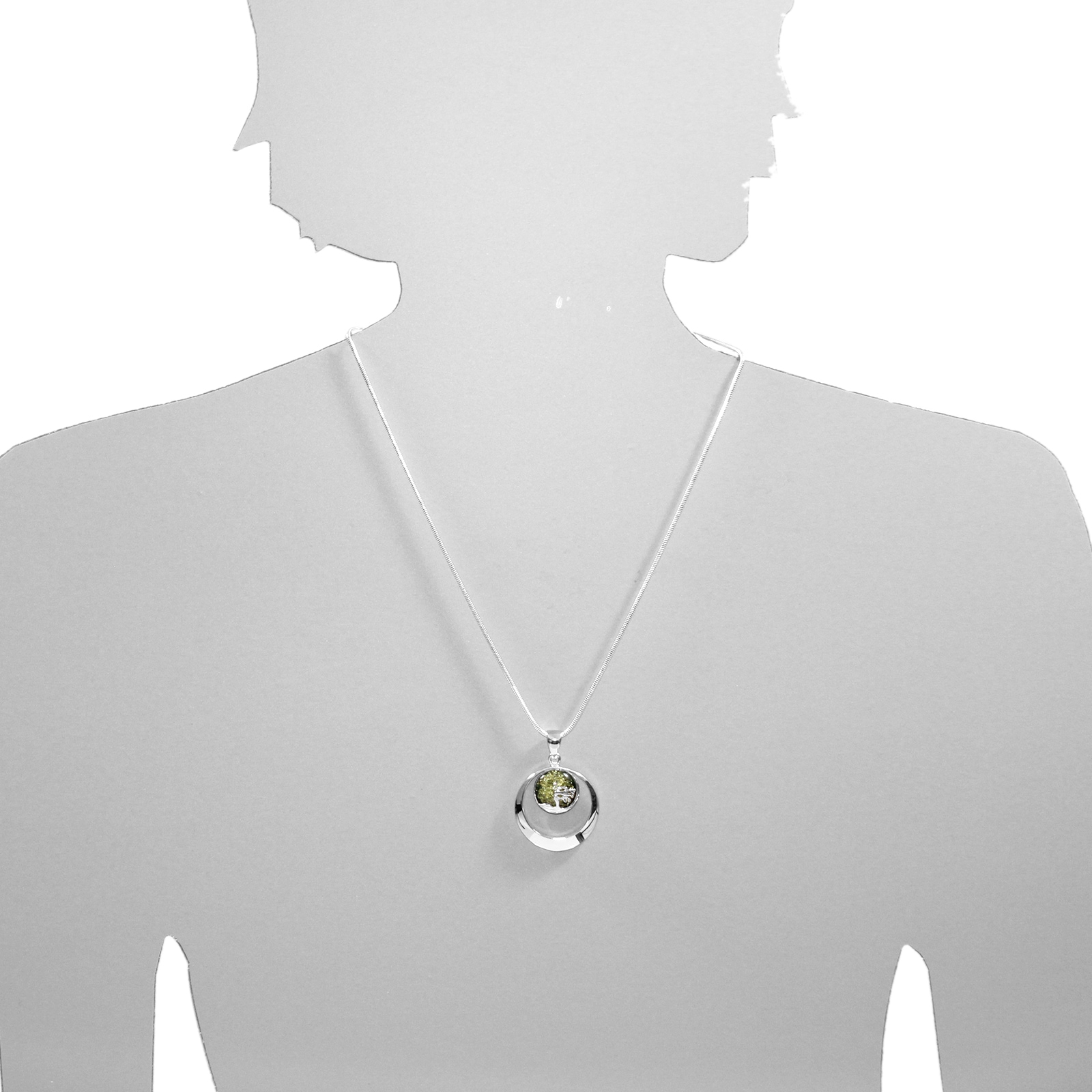 OSTSEE-SCHMUCK Kettenanhänger »- Windflüchter 30 mm - Silber 925/000 - Bernstein« ()