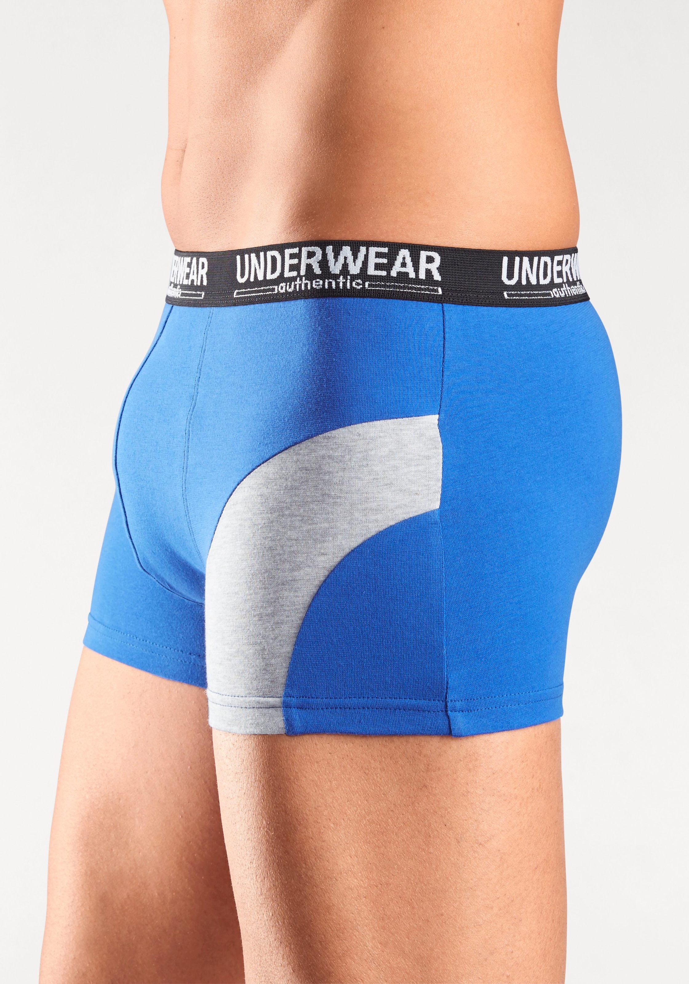 AUTHENTIC UNDERWEAR Boxer, (Packung, 4 St.), mit kontrastfarbenen Einsatz