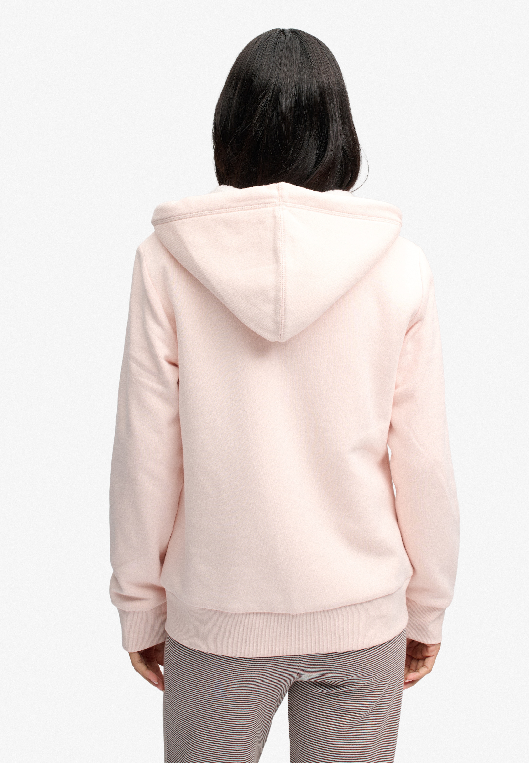 Superdry Kapuzensweatjacke »SIGNATURE EMB BORG ZIPHOOD« Baumwollmischung, relaxed fit