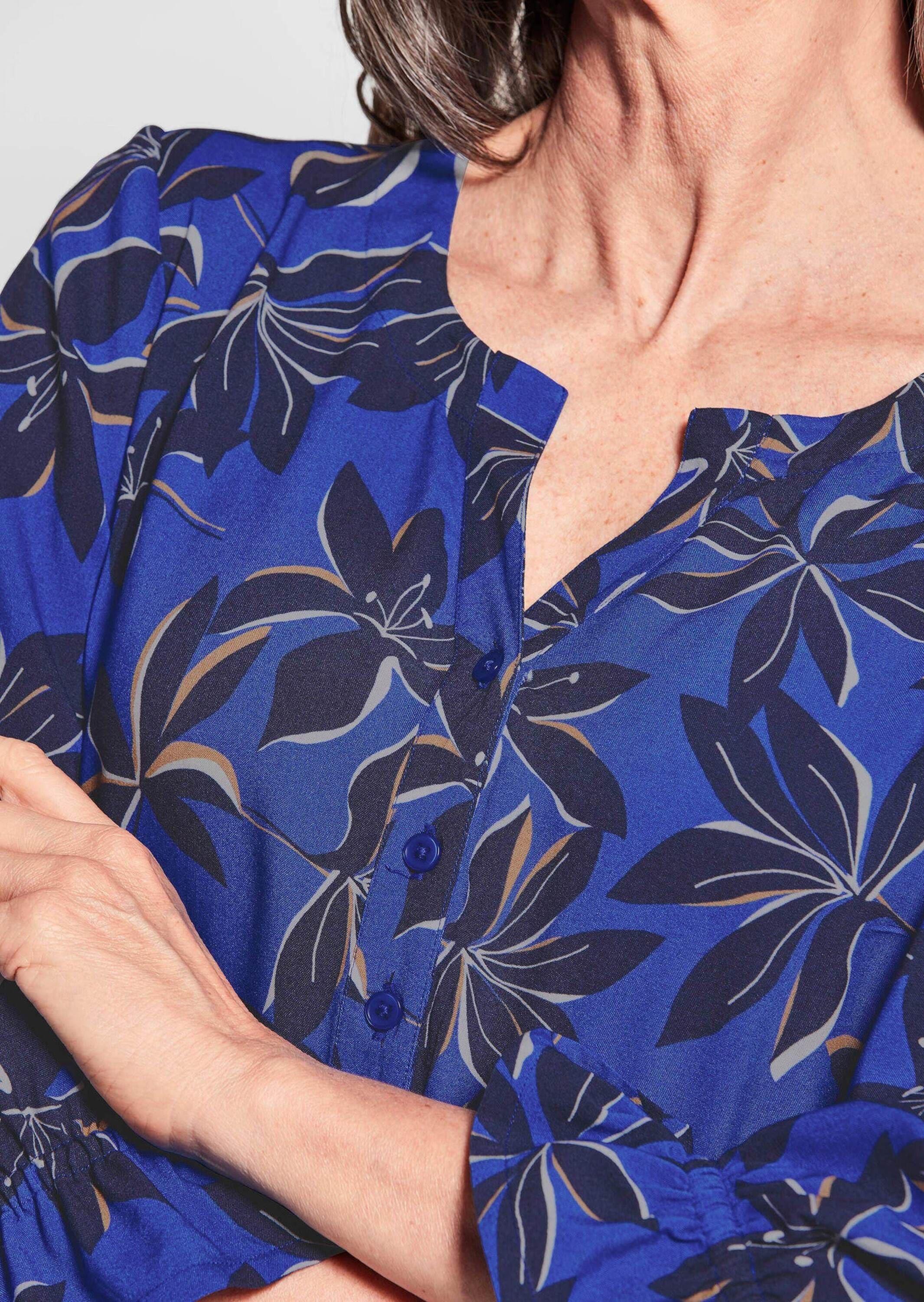 GOLDNER Sommerkleid »Fließendes Viskosekleid mit V-Ausschnitt«