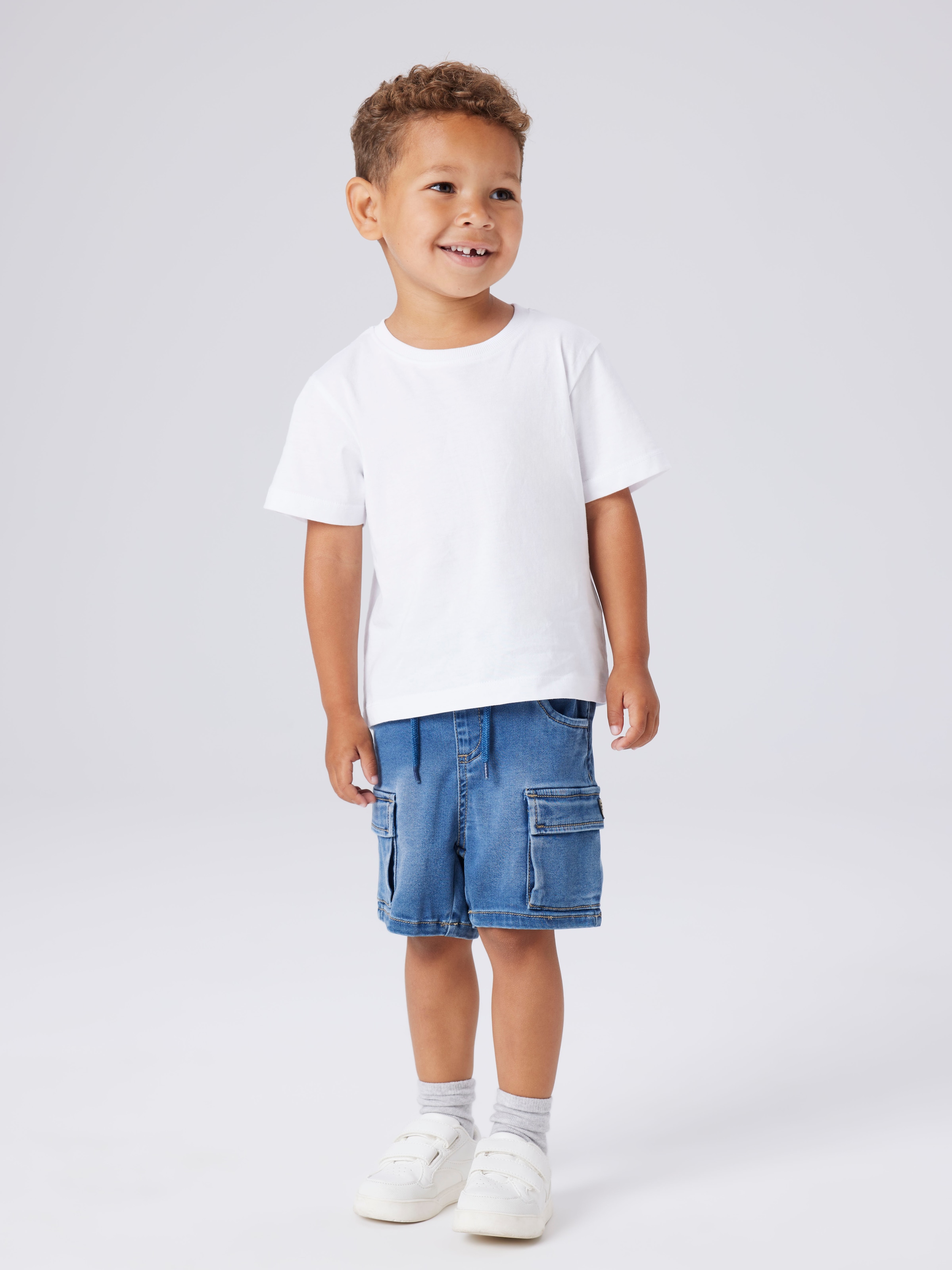 Name It Cargoshorts »coole Jeansshorts NMMBEN BAGGY DNM L SHORTS 8610-TO NOOS«  Denim Materialmix mit Stretch