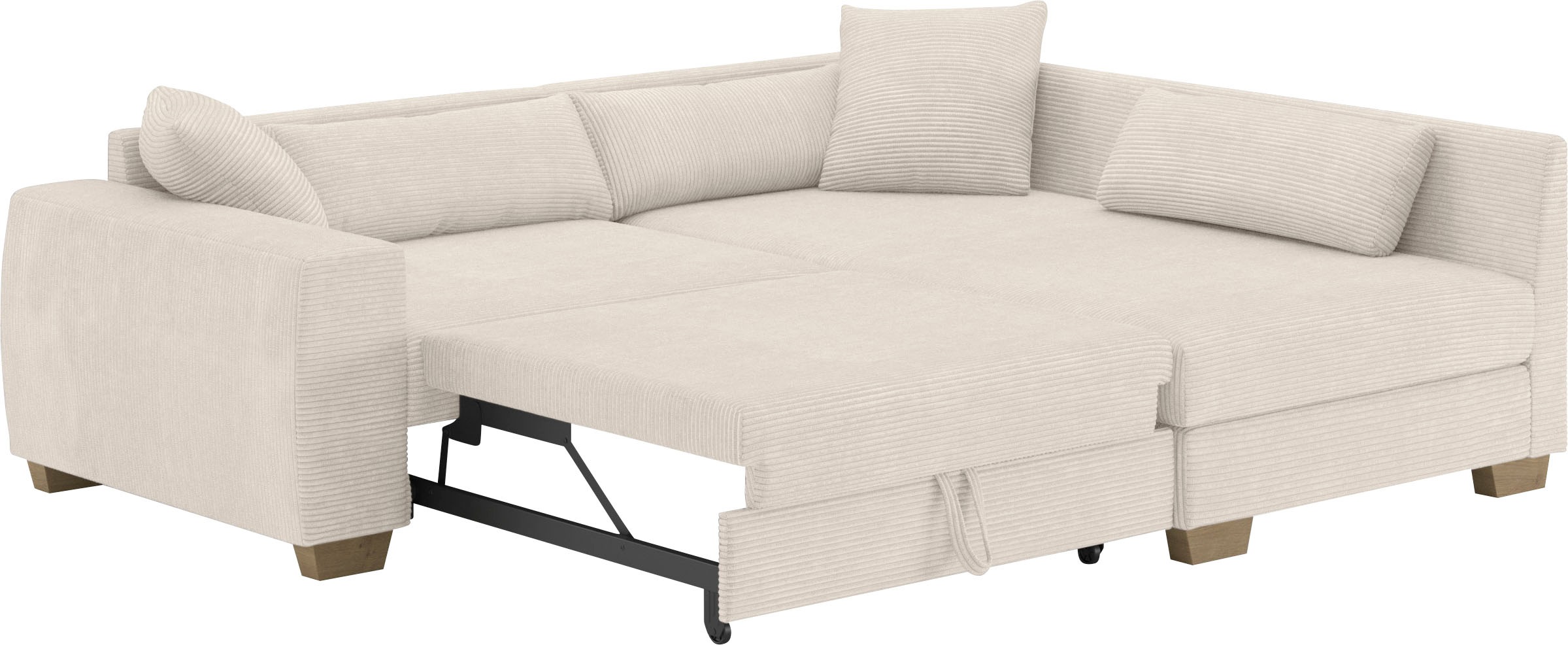 Mr. Couch Ecksofa »Helena L-Form«, Mit Federkern, wahlweise mit Bettfunktion und Taschenfederkern