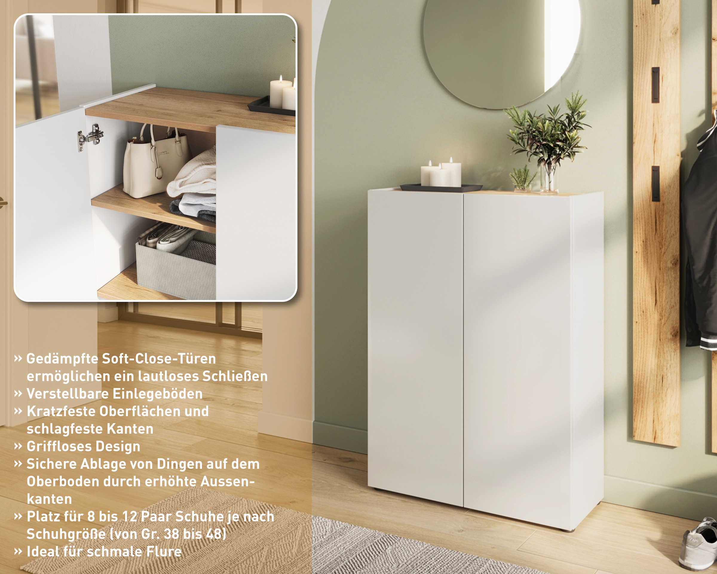 GERMANIA Schuhschrank »GW-Alviano« 1 Stk. tlg. Platz für bis zu 12 Paar Schuhe