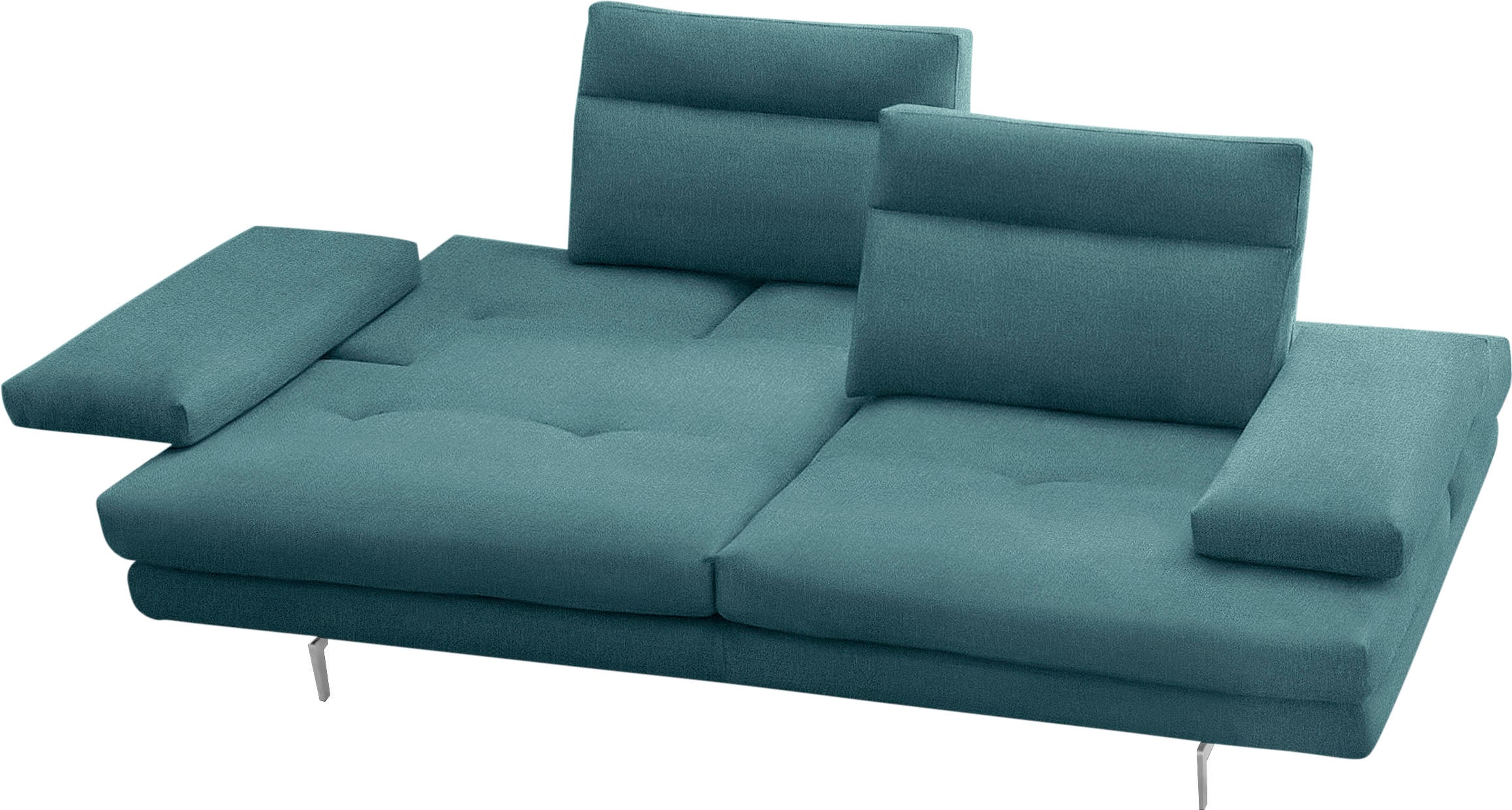 CALIA ITALIA 3,5-Sitzer »Toby Wing, italienisches Designsofa mit erstklassigem Sitzkomfort« inklusive Sitztiefenverstellung, Füße in Chrom glänzend