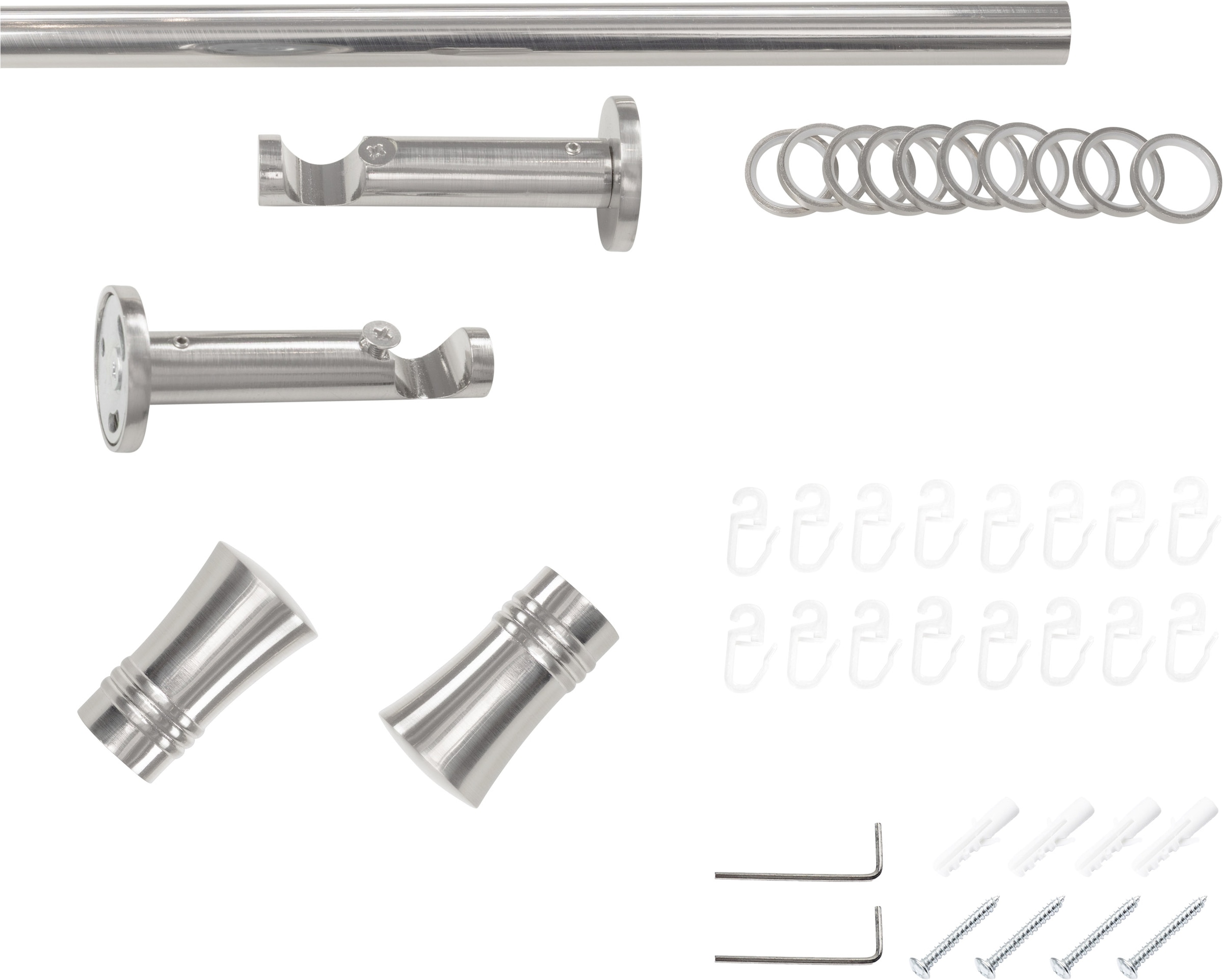 SN DECO GROUP Gardinenstange Ø 19 mm 1 läufig-läufig Fixmaß;kürzbar