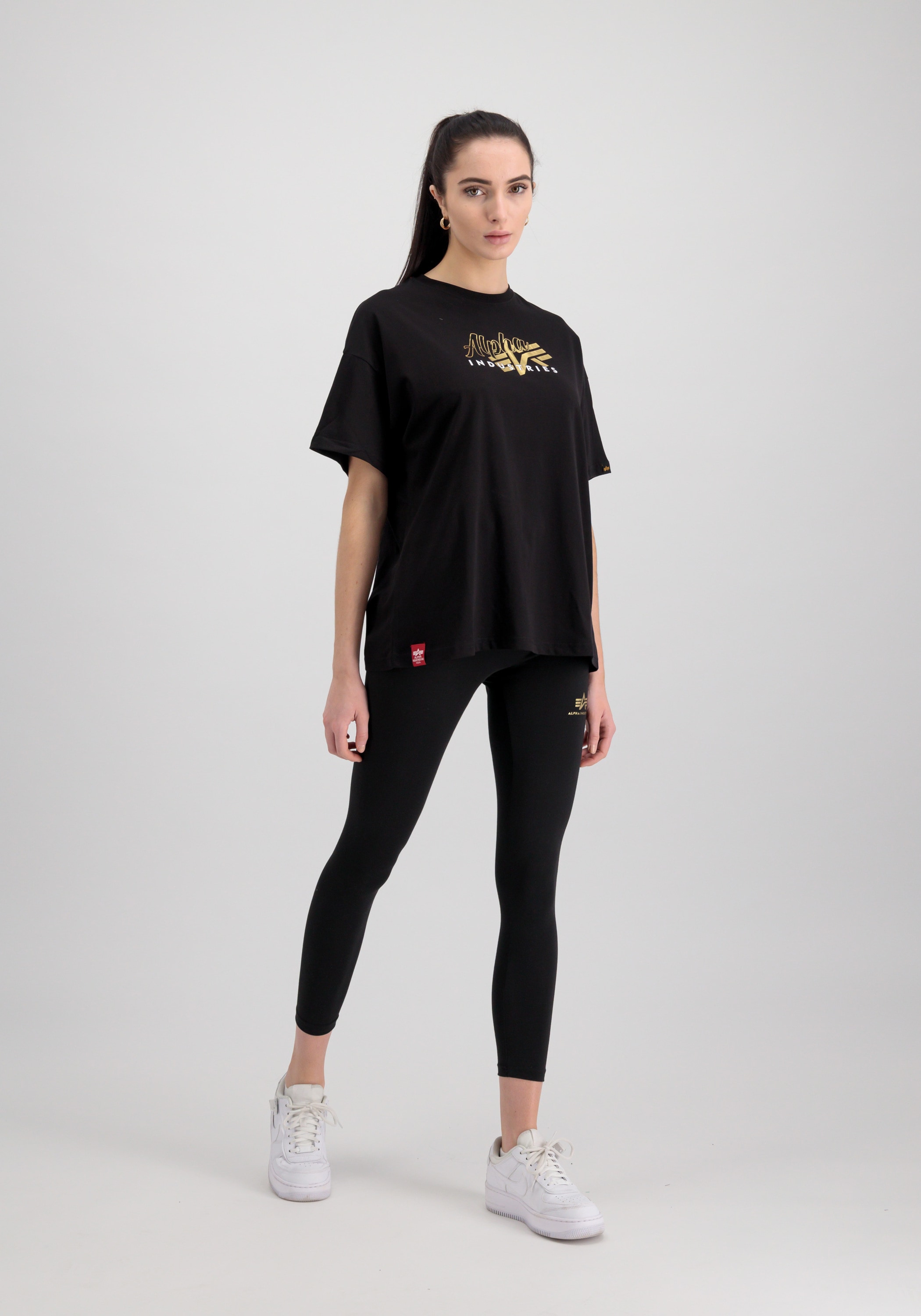 Alpha Industries T-Shirt »Alpha Industries Women - T-Shirts Gold Logo Oversized T Wmn«