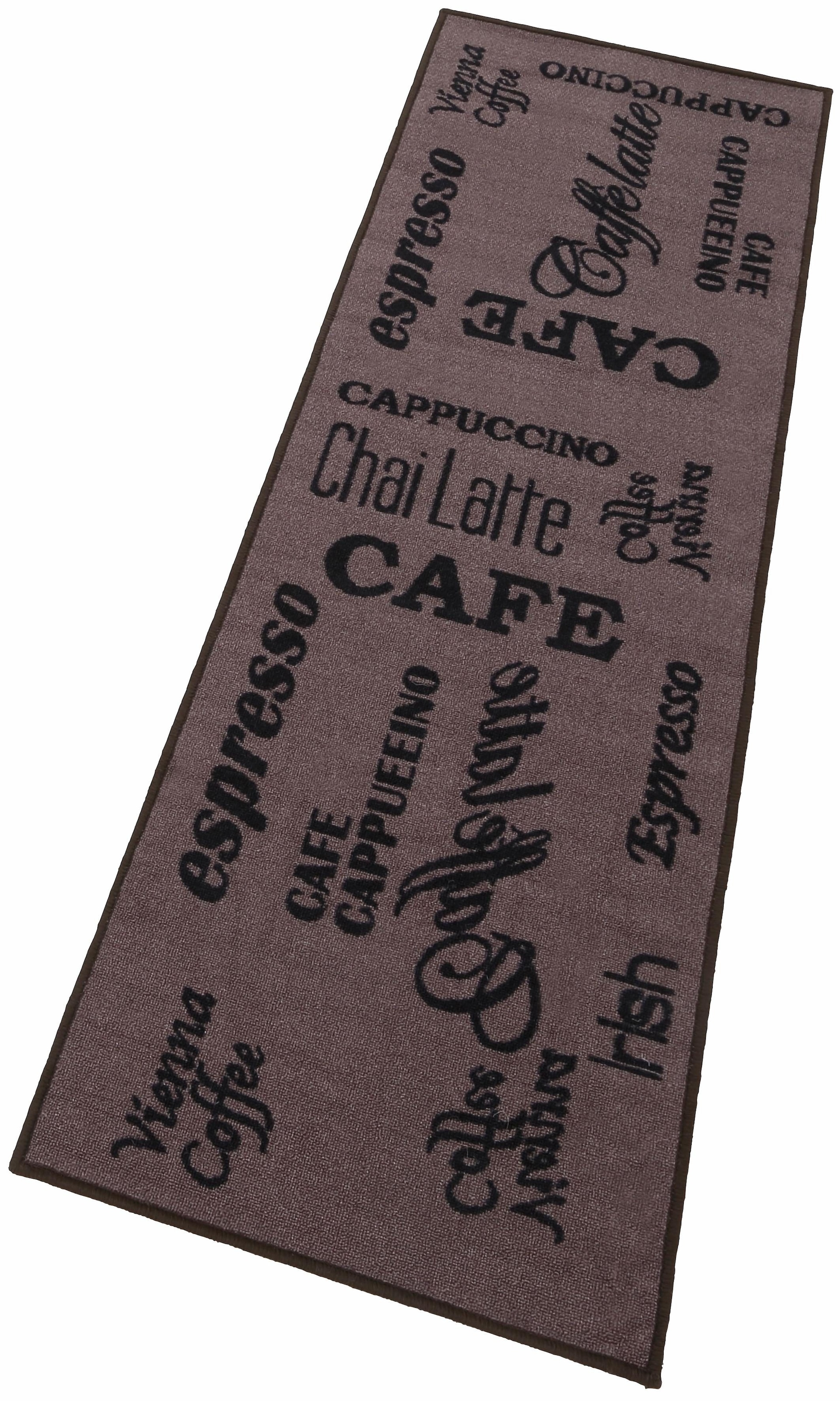 Küche rechteckig, »Espresso«, Küchenläufer Schriftzug, rutschhemmend, mit Andiamo
