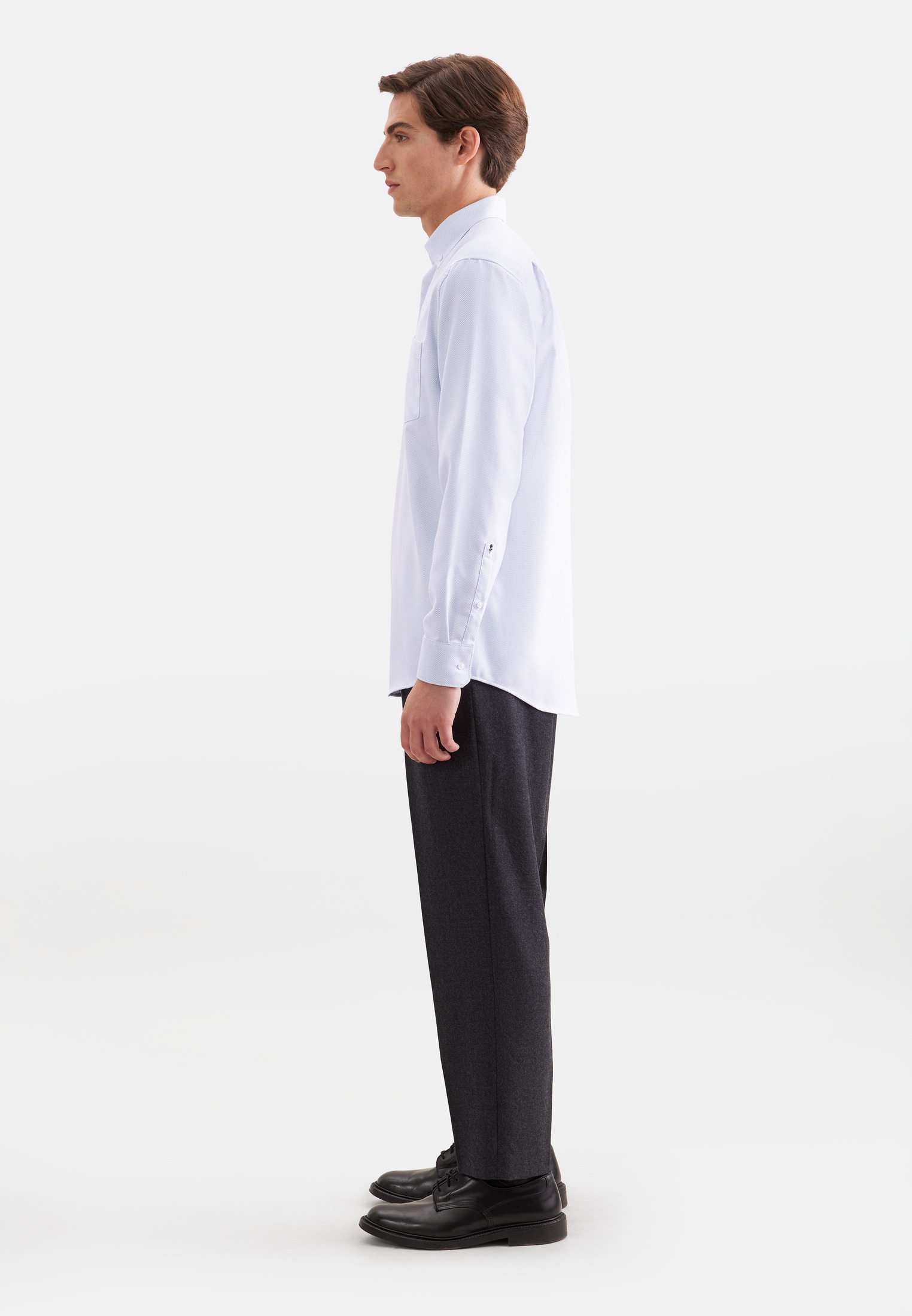 seidensticker Businesshemd »Schwarze Rose« Regular 1/1 Button-Down-Kragen Struktur