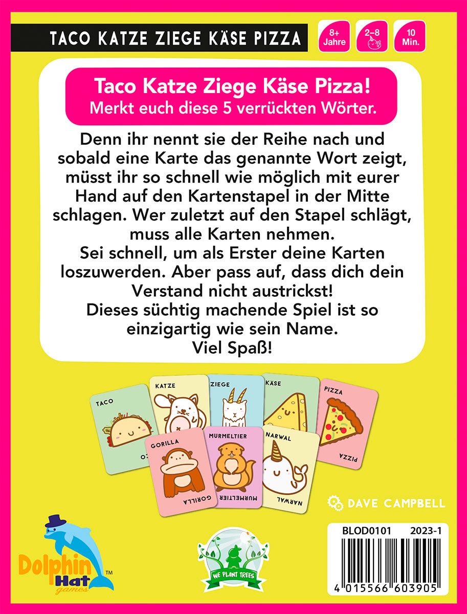 Asmodee Spiel »Taco Katze Ziege Käse Pizza«