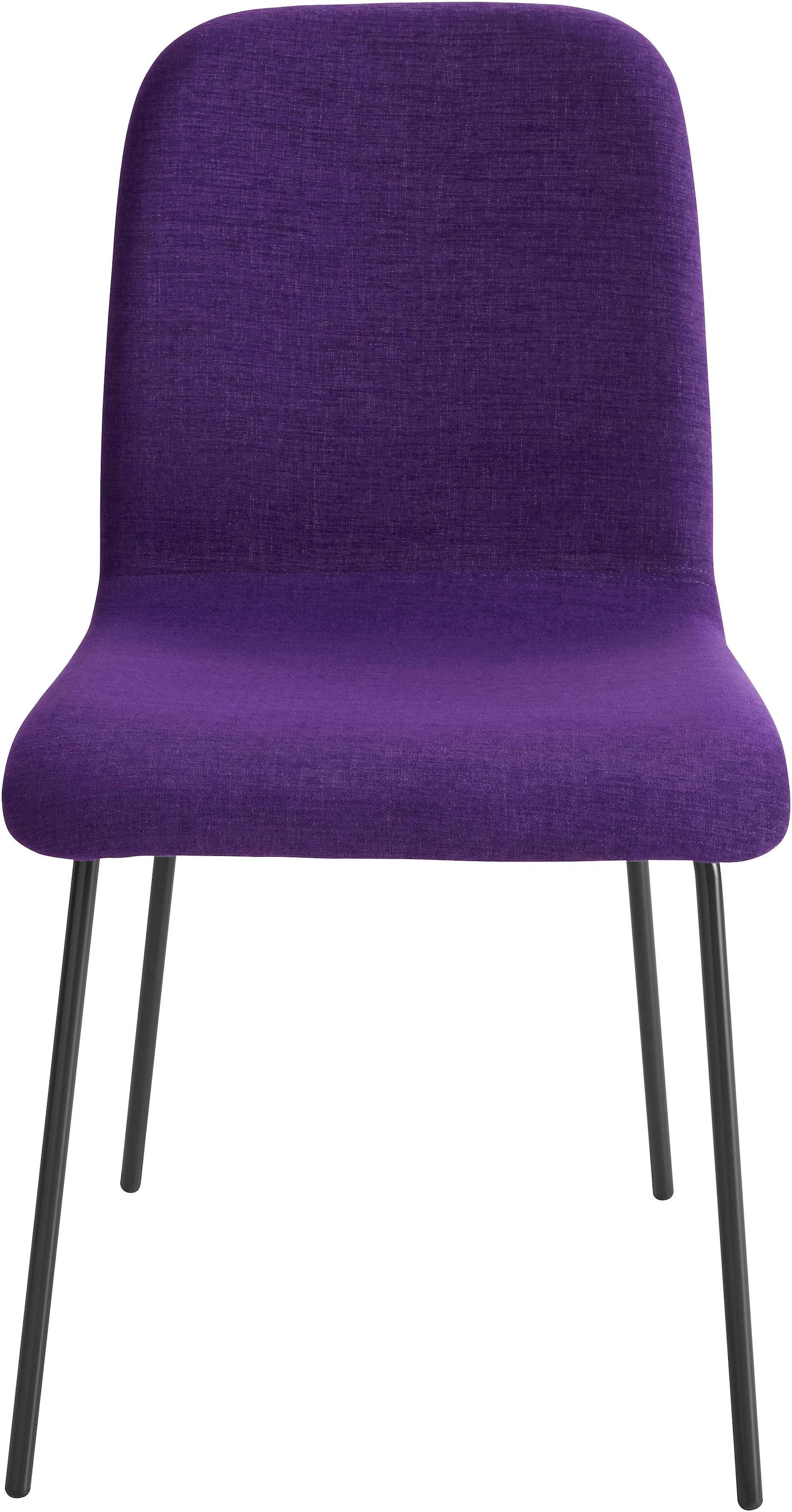 Places of Style Stuhl »Ciao«, (Set), 2 St., Webstoff, in zwei verschiedenen  Bezugsqualitäten, Metallbeine, Sitzhöhe 46 cm bequem kaufen