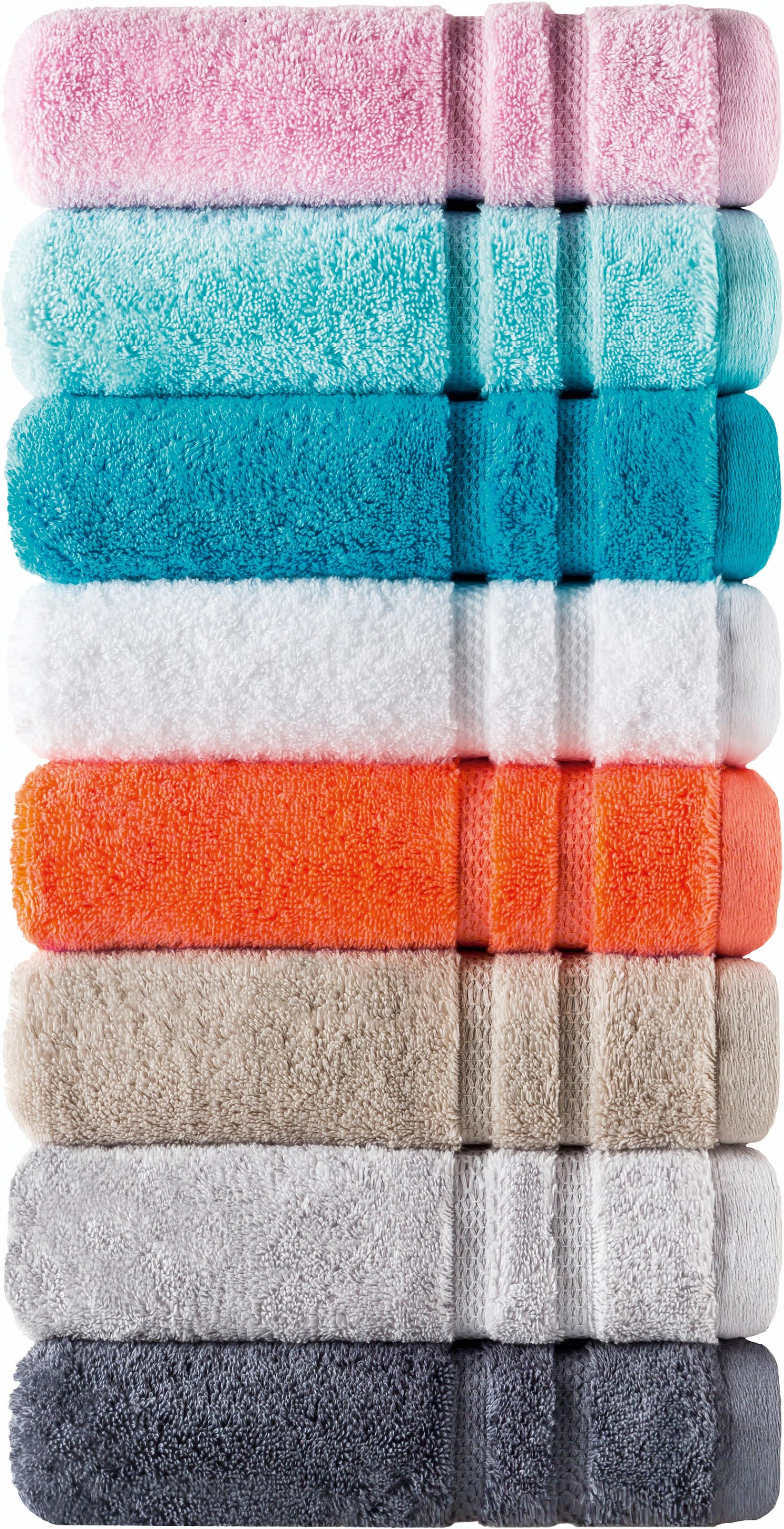 Egeria Badetuch »Micro Touch« Uni Programm mit Streifenbordüre, extrem saugfähig, reine Baumwolle