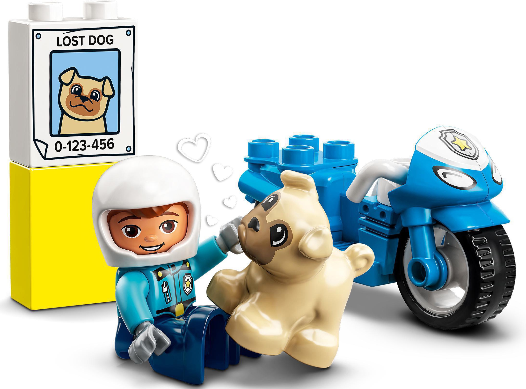LEGO® Konstruktionsspielsteine »Polizeimotorrad (10967), LEGO® DUPLO«, (5 St.),  Made in Europe bei