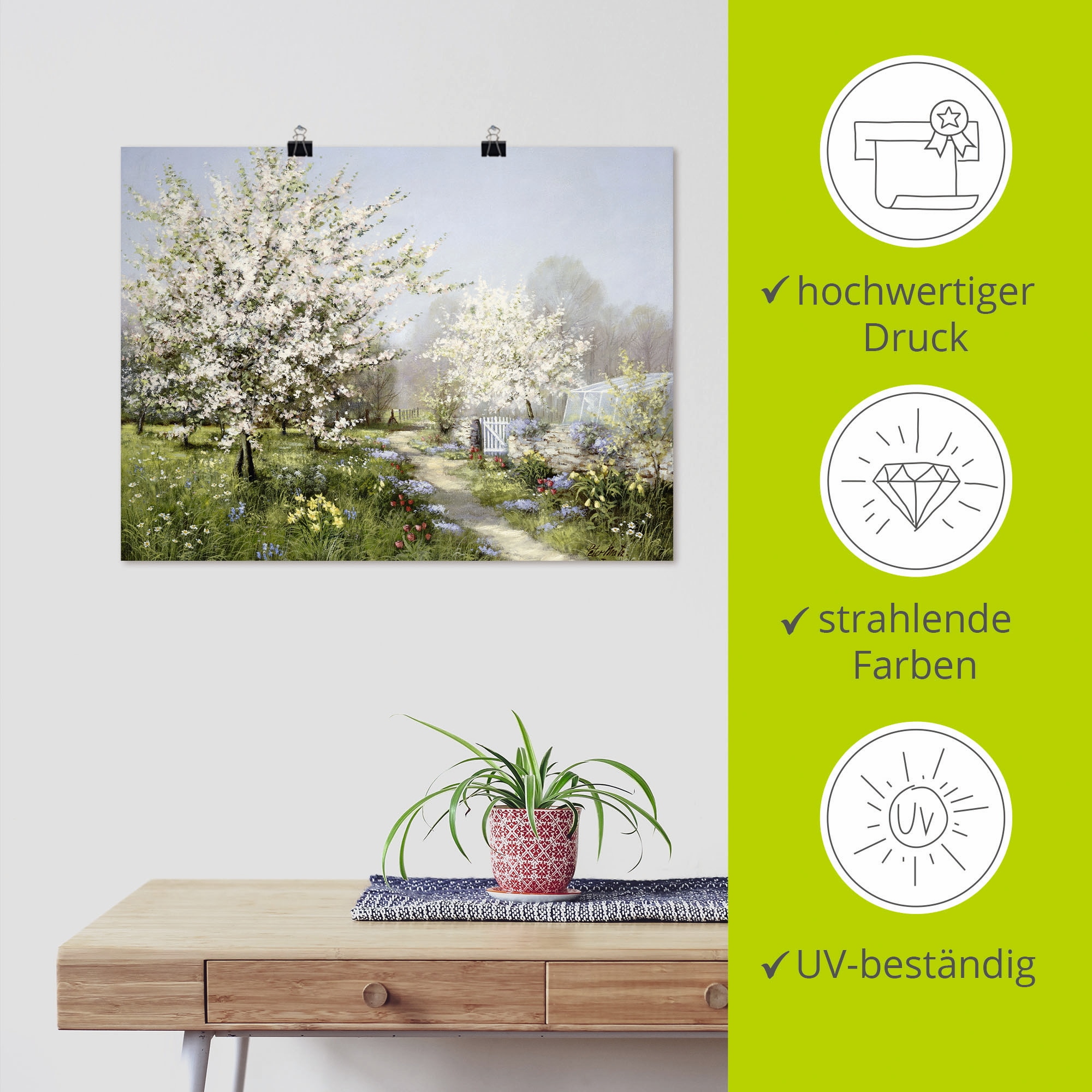 Artland Wandbild »Frühlingsblüten« Wiesen & Bäume 1 Stk. tlg. als Leinwandbild, Poster, Wandaufkleber in verschied. Größen