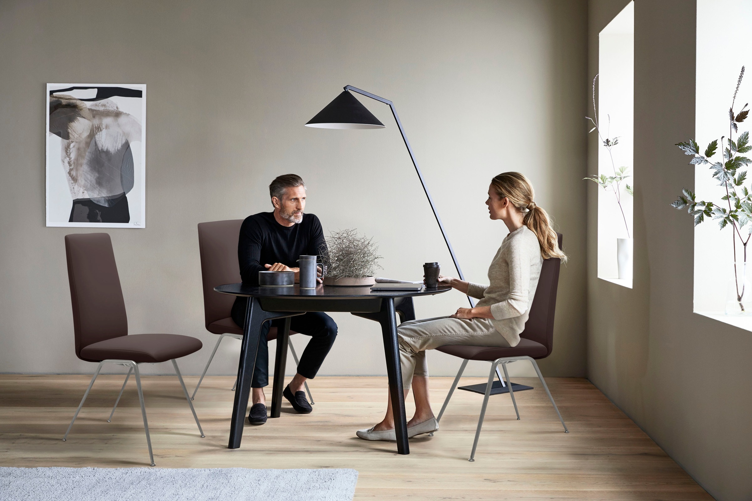 Stressless® Polsterstuhl »Laurel«, Leder PALOMA, High Back, Größe M, mit Beinen aus Stahl in Chrom matt