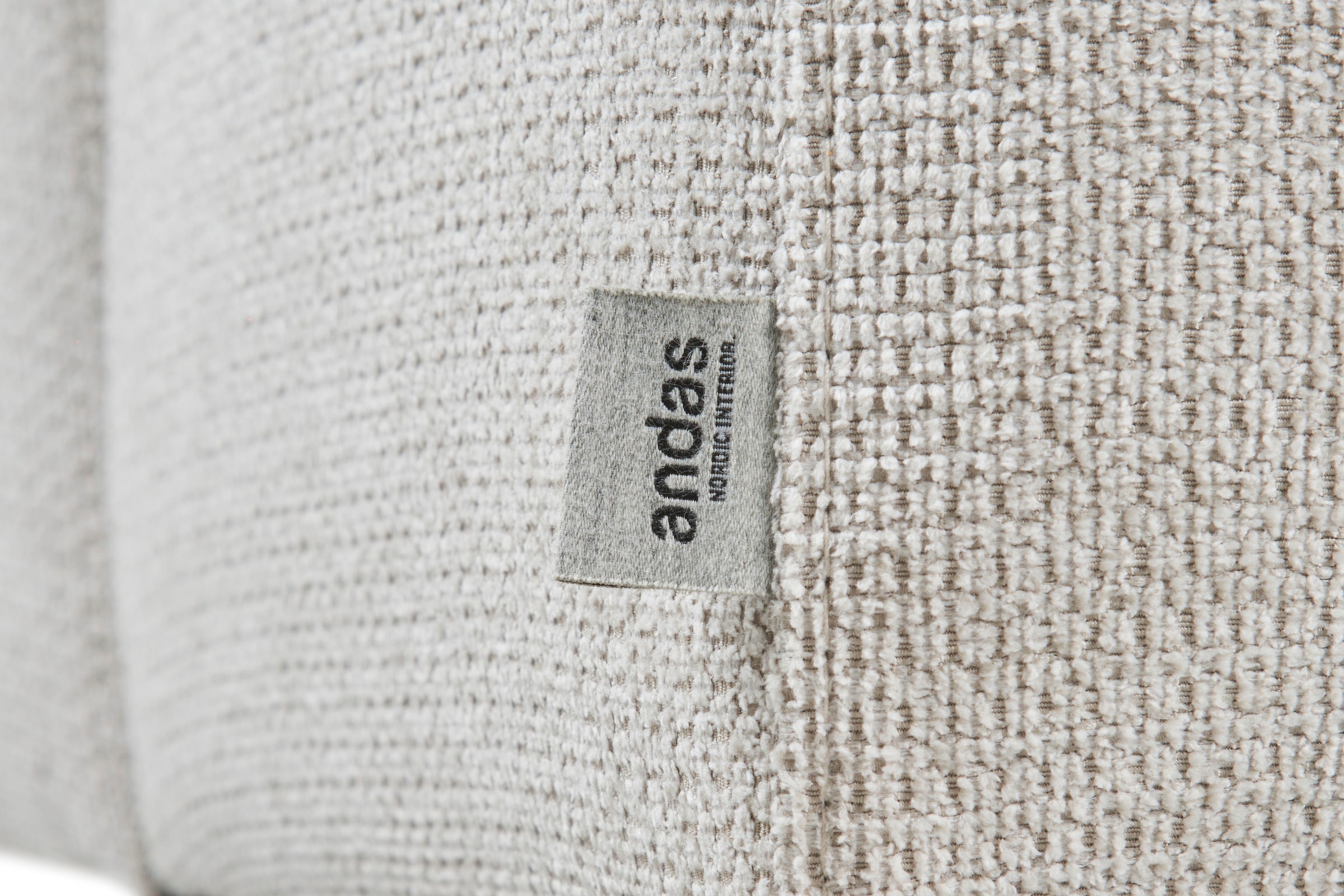 andas 3-Sitzer »Linkka, Breite 237 cm«, in einem weichen Chenille-Stoff, mit Wellenunterfederung