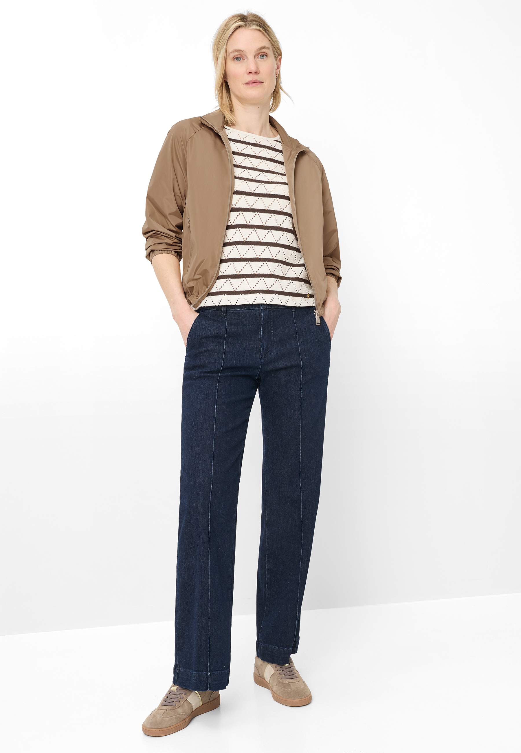 Fuchs Schmitt Blouson Umschlagkragen, Regular Fit, leicht glänzende Qualität