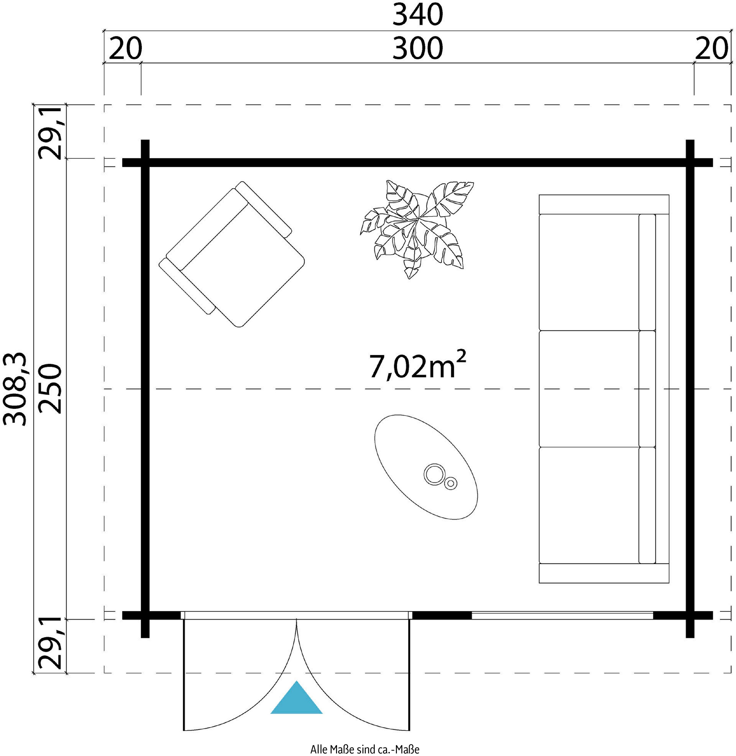 LASITA MAJA Gartenhaus »Alex«, (Set, inkl. Fussbodenbretter zum verlegen)