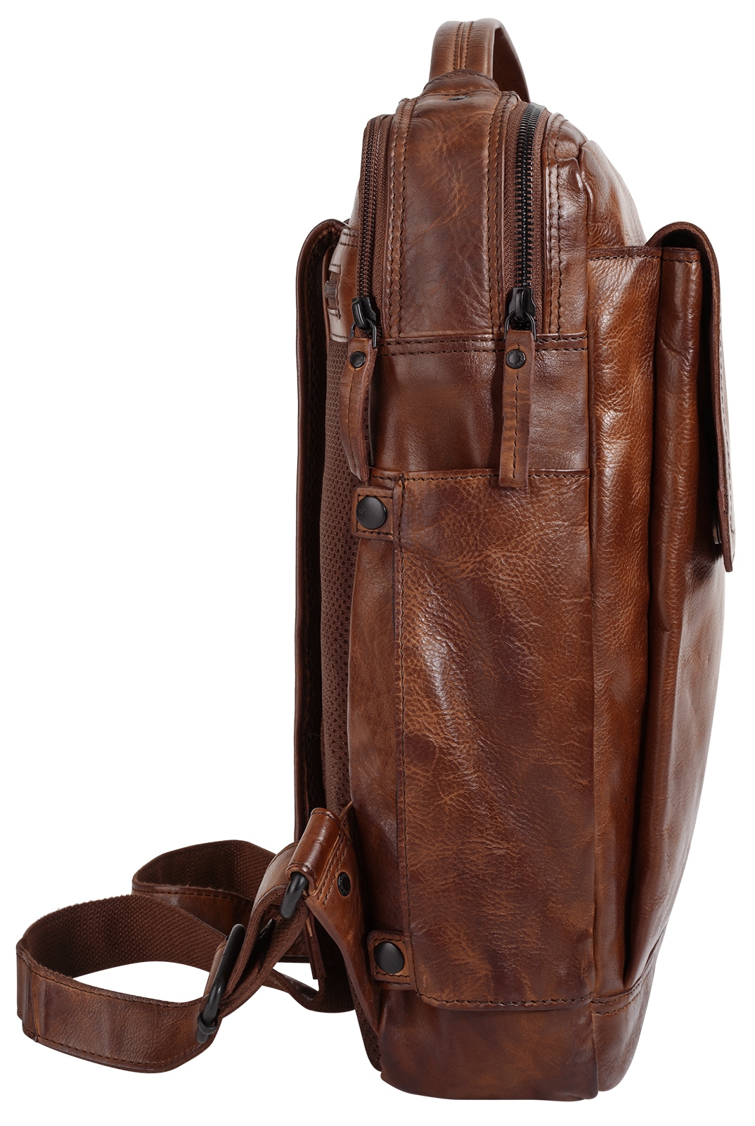 Spikes & Sparrow Laptoprucksack »SPIKES & SPARROW Herren, Damen echt Leder« echt Leder