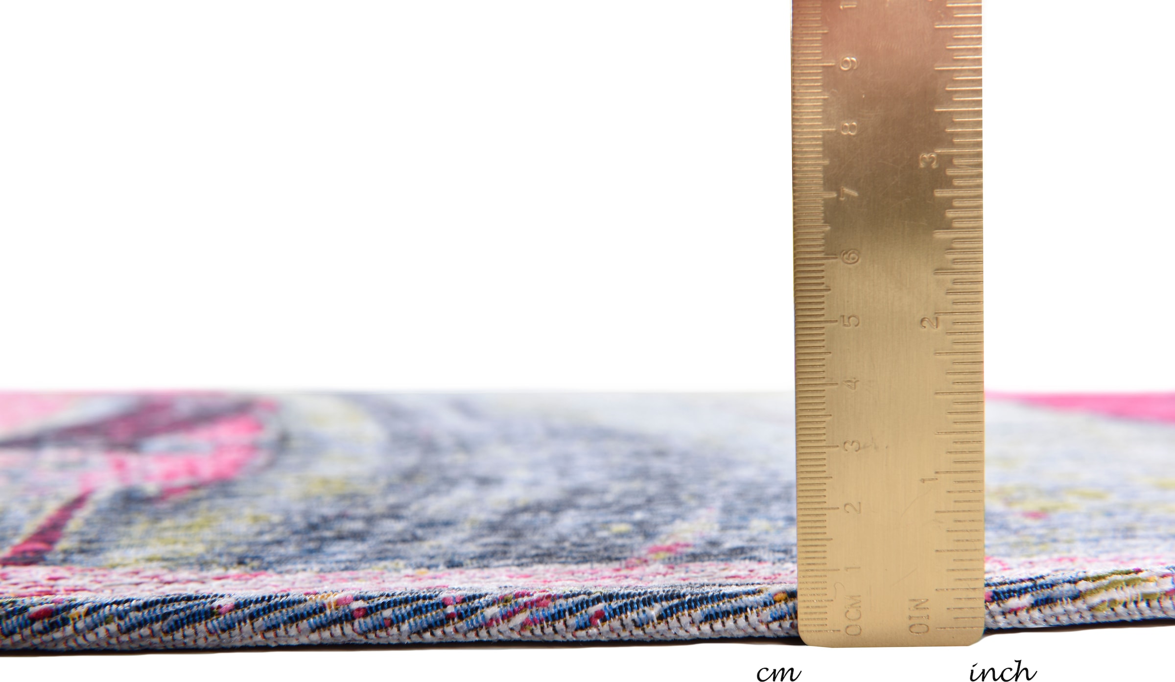 Gino Falcone Teppich »Cosima-111« rund 3 mm Höhe flachgeweber Jaquard-Teppich, mit Chenillegarn, modernes Design