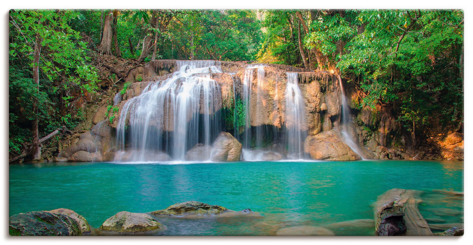Artland Wandbild »Wasserfall im Wald (1 in Poster Rechnung versch. Park«, Wandaufkleber auf National Leinwandbild, kaufen als Gewässer, oder Größen St.)